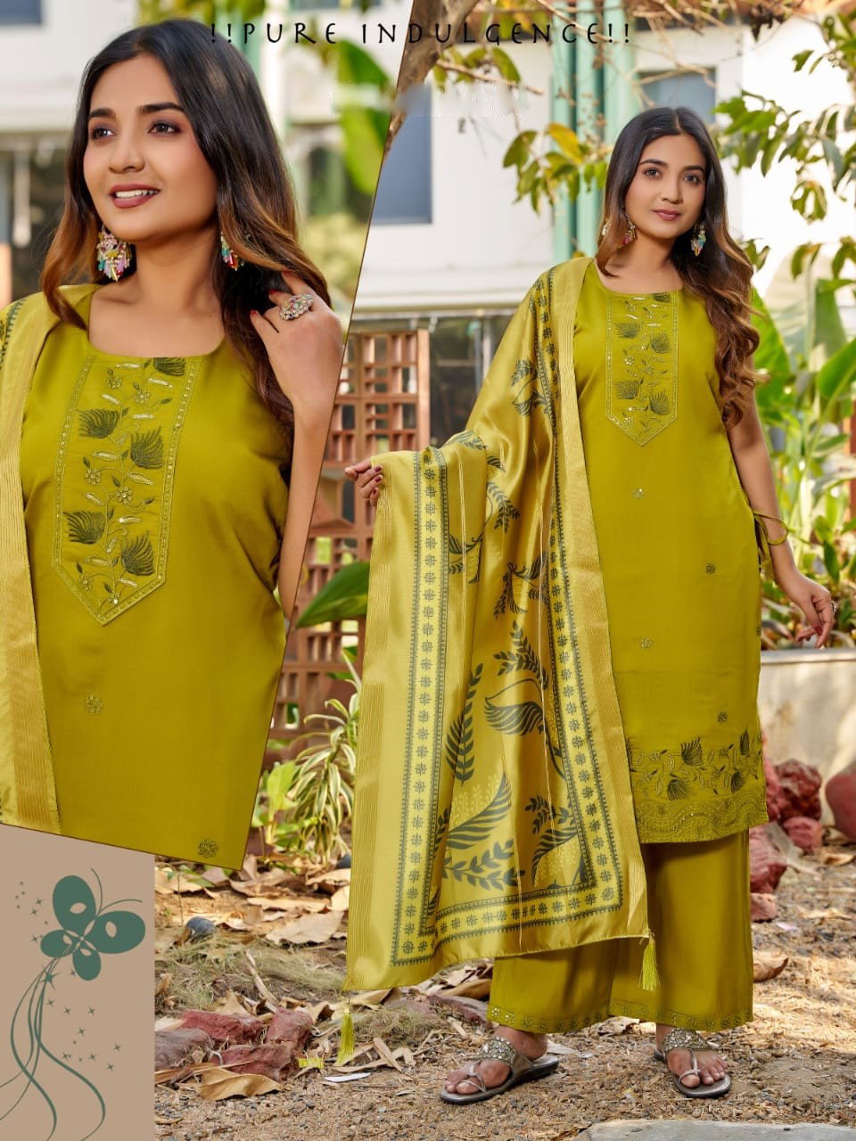 Naisha K 594 Roman Silk With Work Kurti Pant And Dupatta Collection