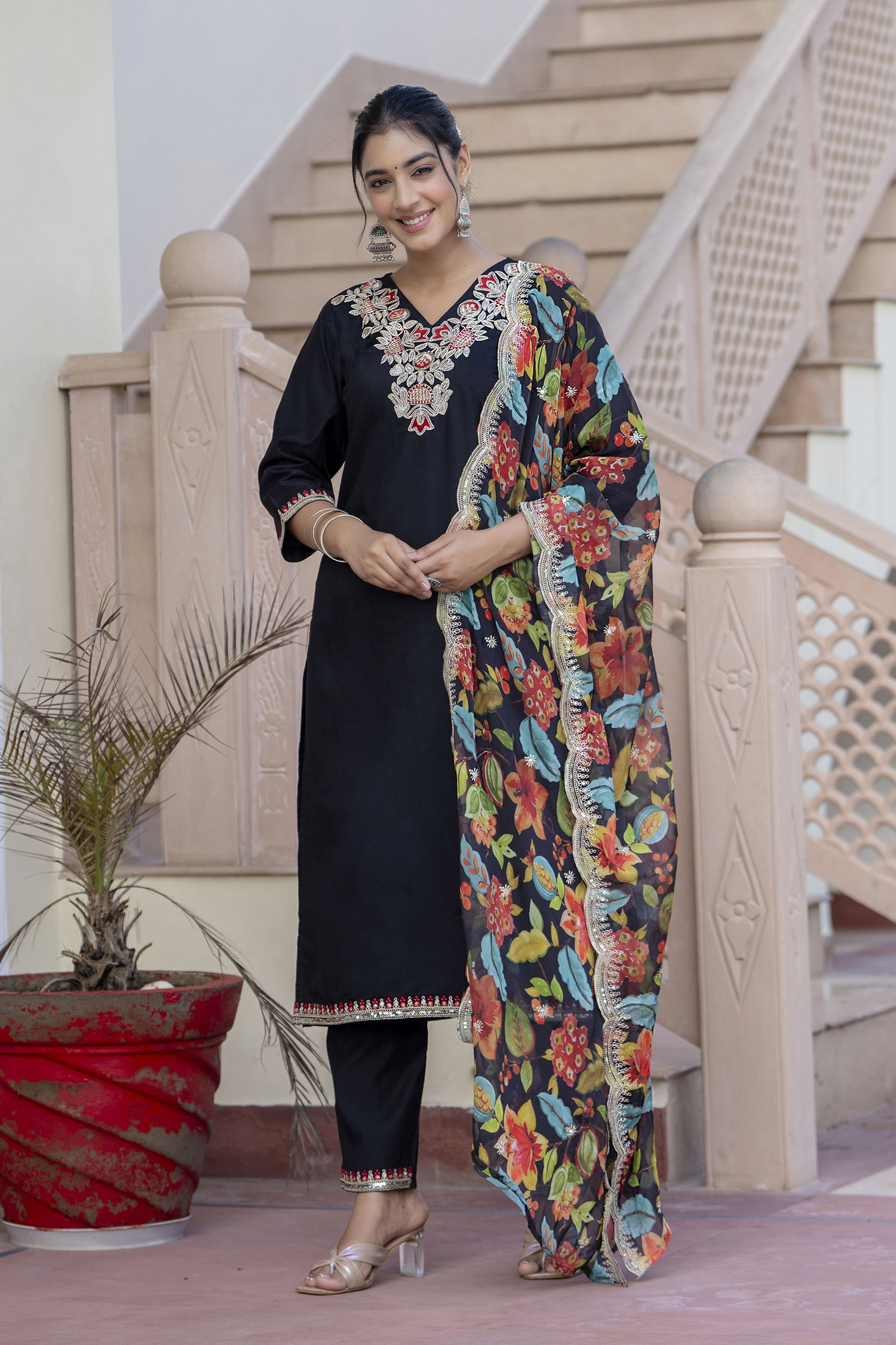 VP 9620 Viscose Rayon Kurta and Pant Set