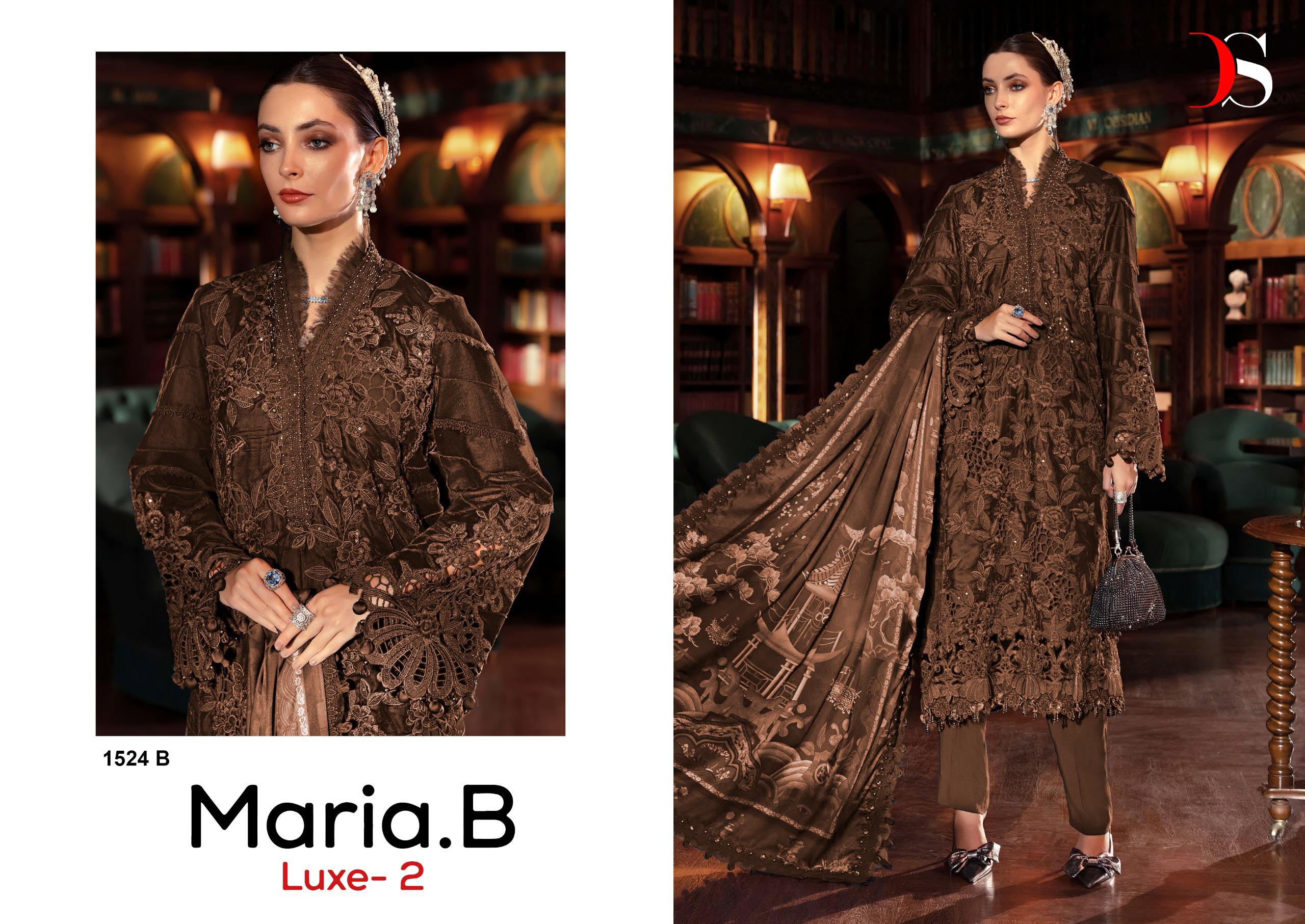 Deepsy Maria B Luxe 1524 A To D Cotton Dupatta Viscose Pakistani Salwar Suits