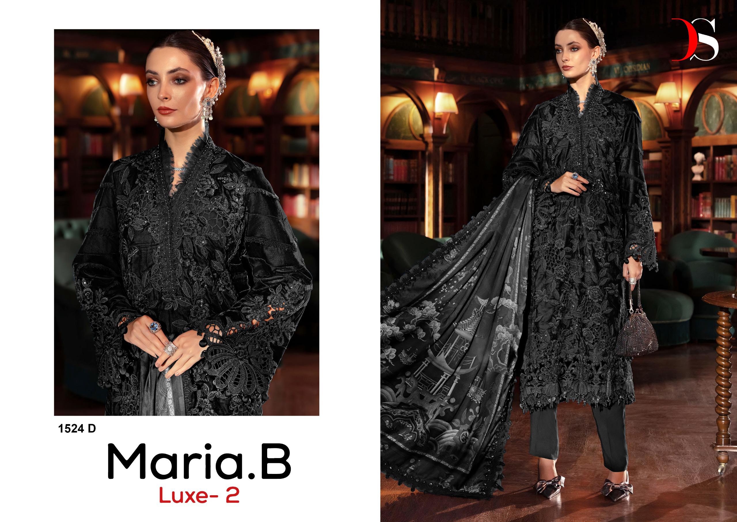 Deepsy Maria B Luxe 1524 A To D Cotton Dupatta Viscose Pakistani Salwar Suits