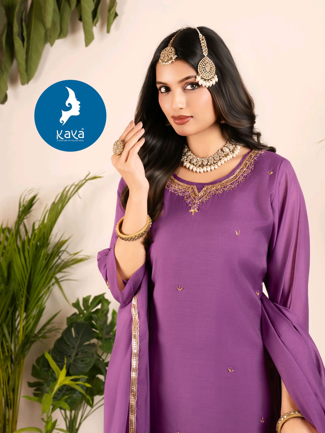 Kaya Akira Mul Chanderi Fancy Wear Kurti Pant And Dupatta Collection