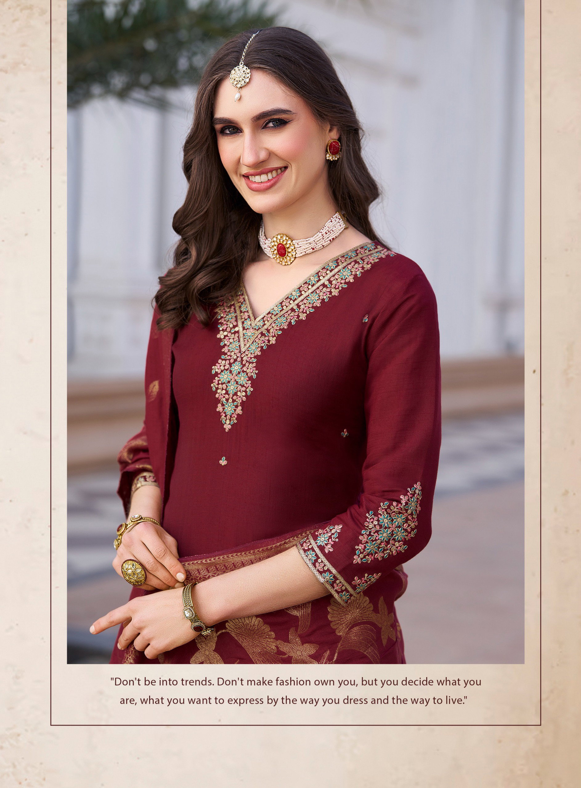 Radhika Ras Vol 4 Vertican Silk With Embroidery Work Kurti Pant And Dupatta