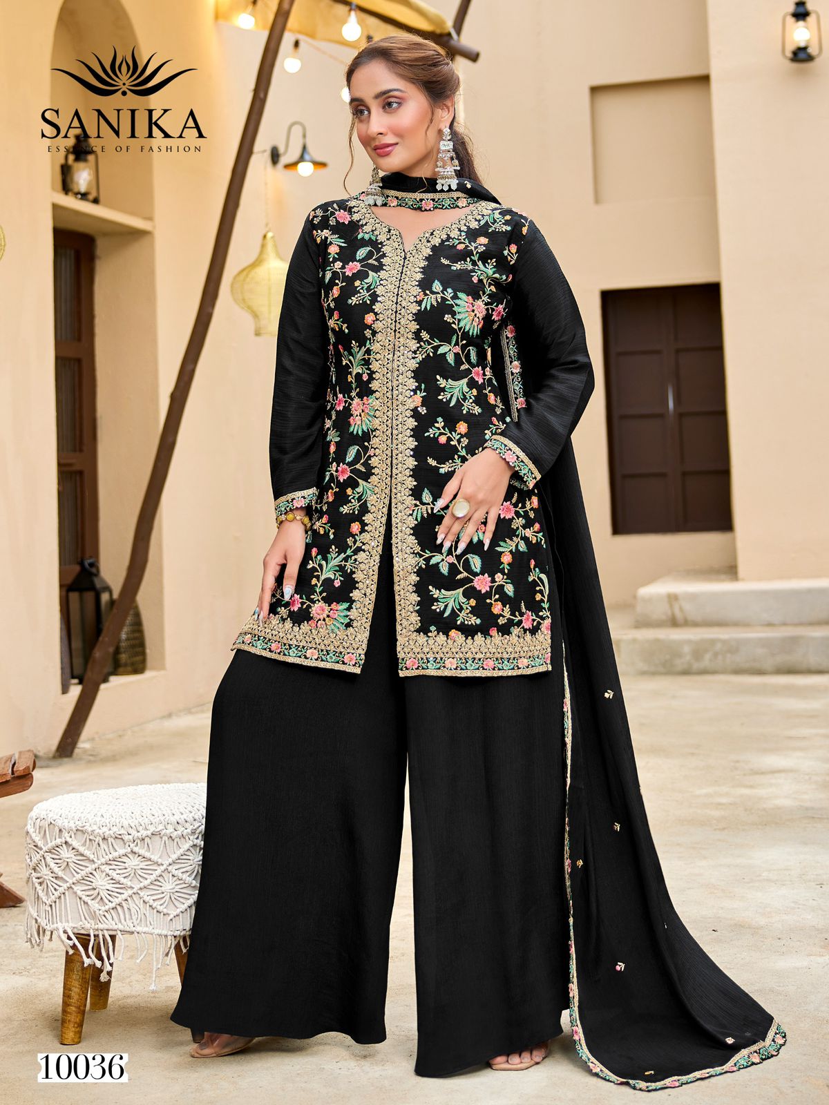 Sanika Jiya Chinon Silk Embroidery And Hand Work Designer Salwar Suit