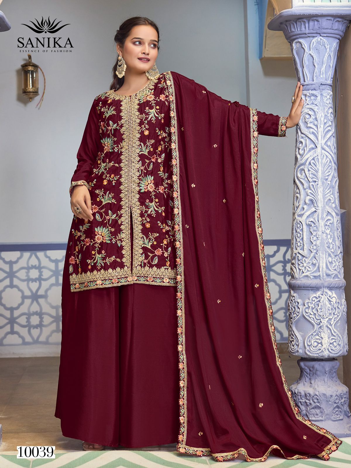Sanika Jiya Chinon Silk Embroidery And Hand Work Designer Salwar Suit