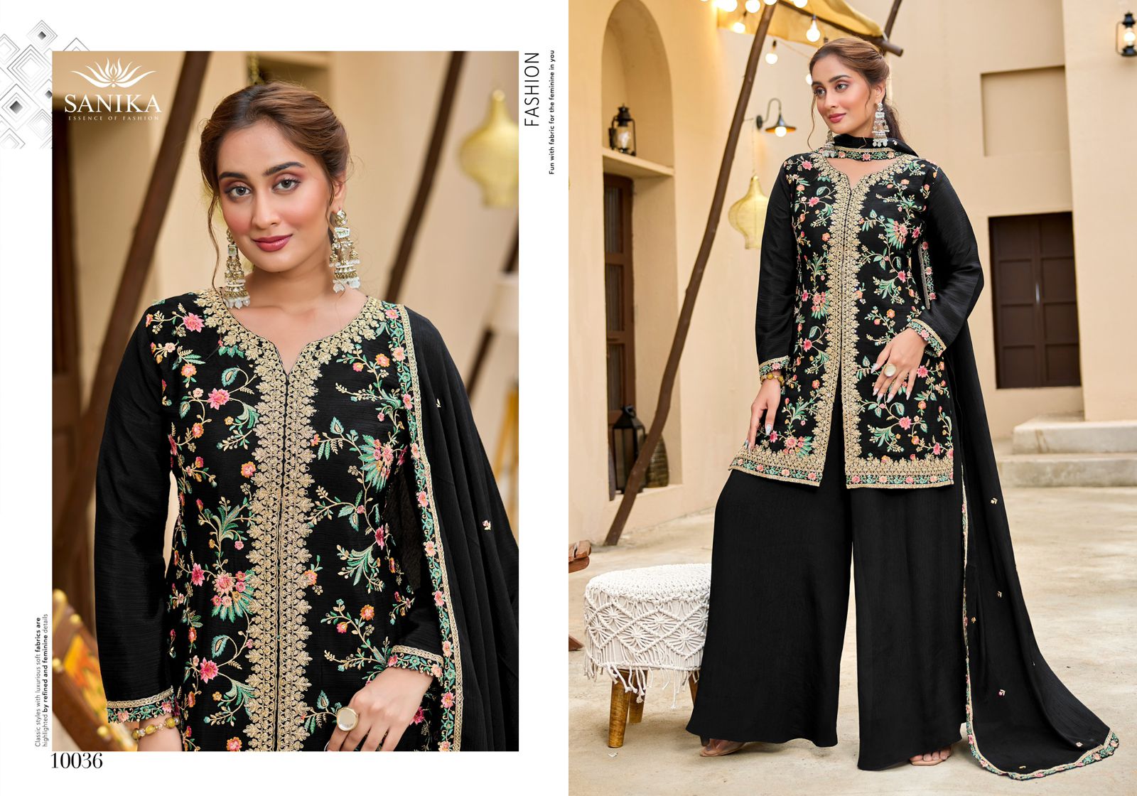 Sanika Jiya Chinon Silk Embroidery And Hand Work Designer Salwar Suit