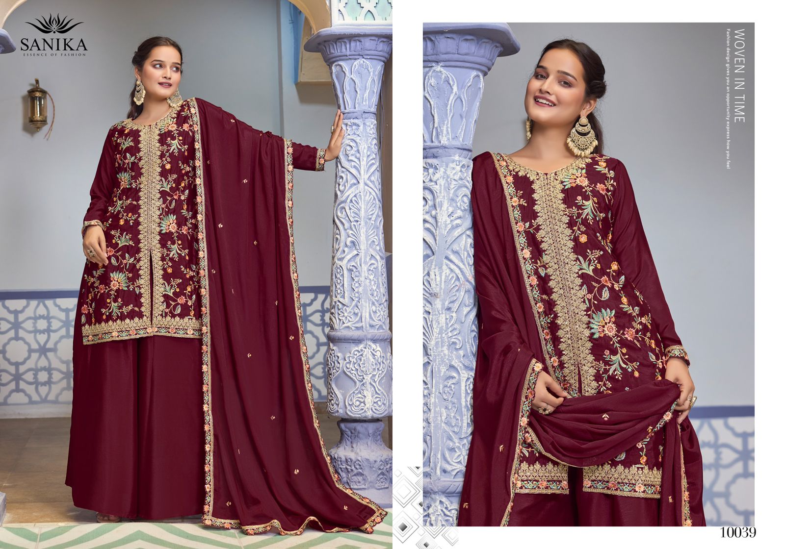 Sanika Jiya Chinon Silk Embroidery And Hand Work Designer Salwar Suit
