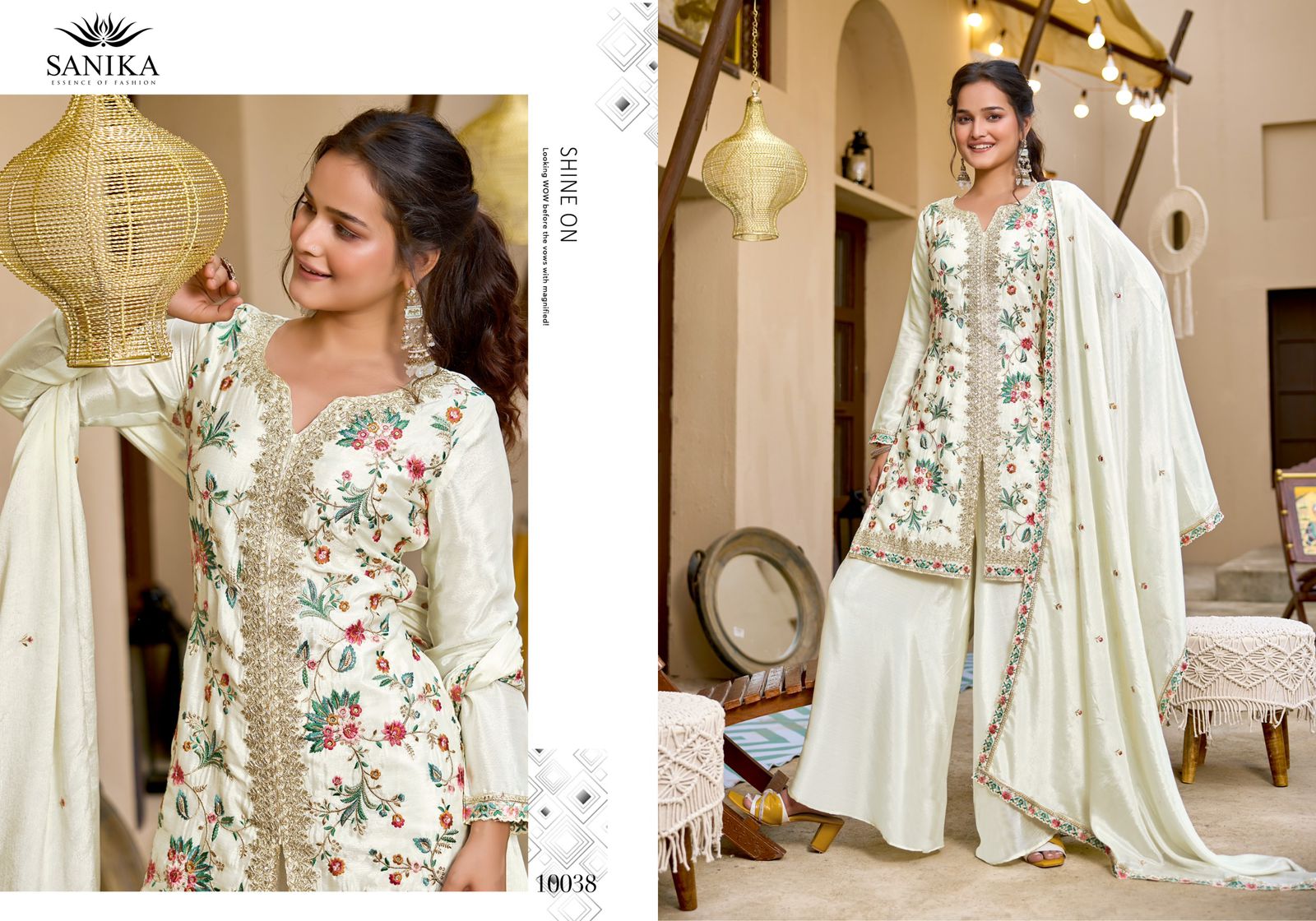 Sanika Jiya Chinon Silk Embroidery And Hand Work Designer Salwar Suit
