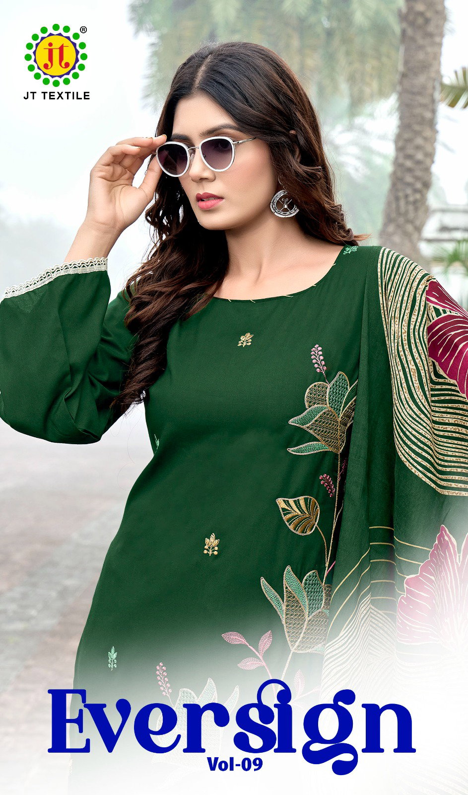 Jt Eversign Vol 9 Rayon With Work Dress Material Collection