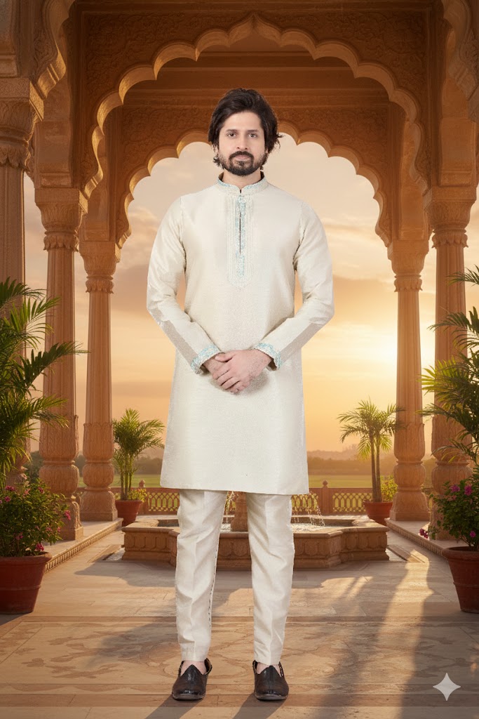 Sumi 4444 To 4446 Art Silk Pintux Work  Kurta Pajama Collection 