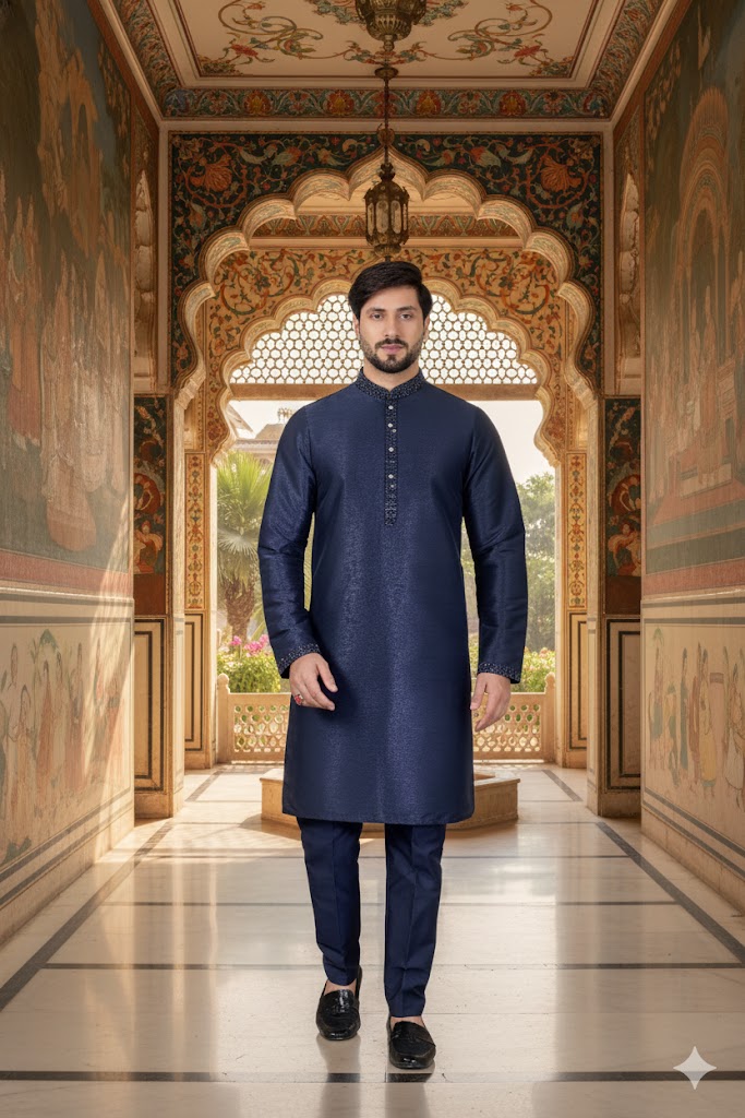 Sumi 4450 To 4452 Art Silk Pintux Work  Kurta Pajama Collection 