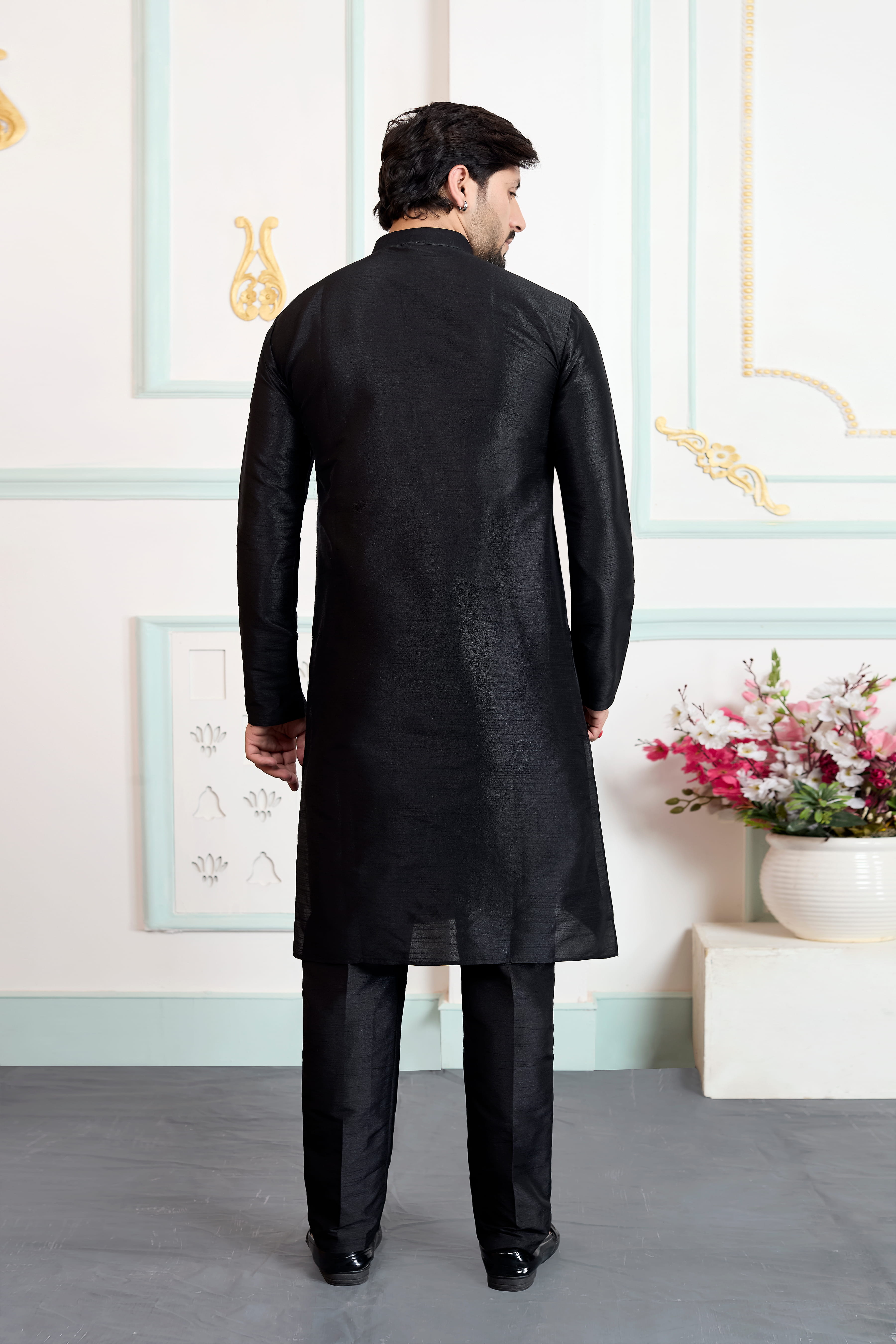 Sumi 4453 To 4455 Art Silk Pintux Work  Kurta Pajama Collection 