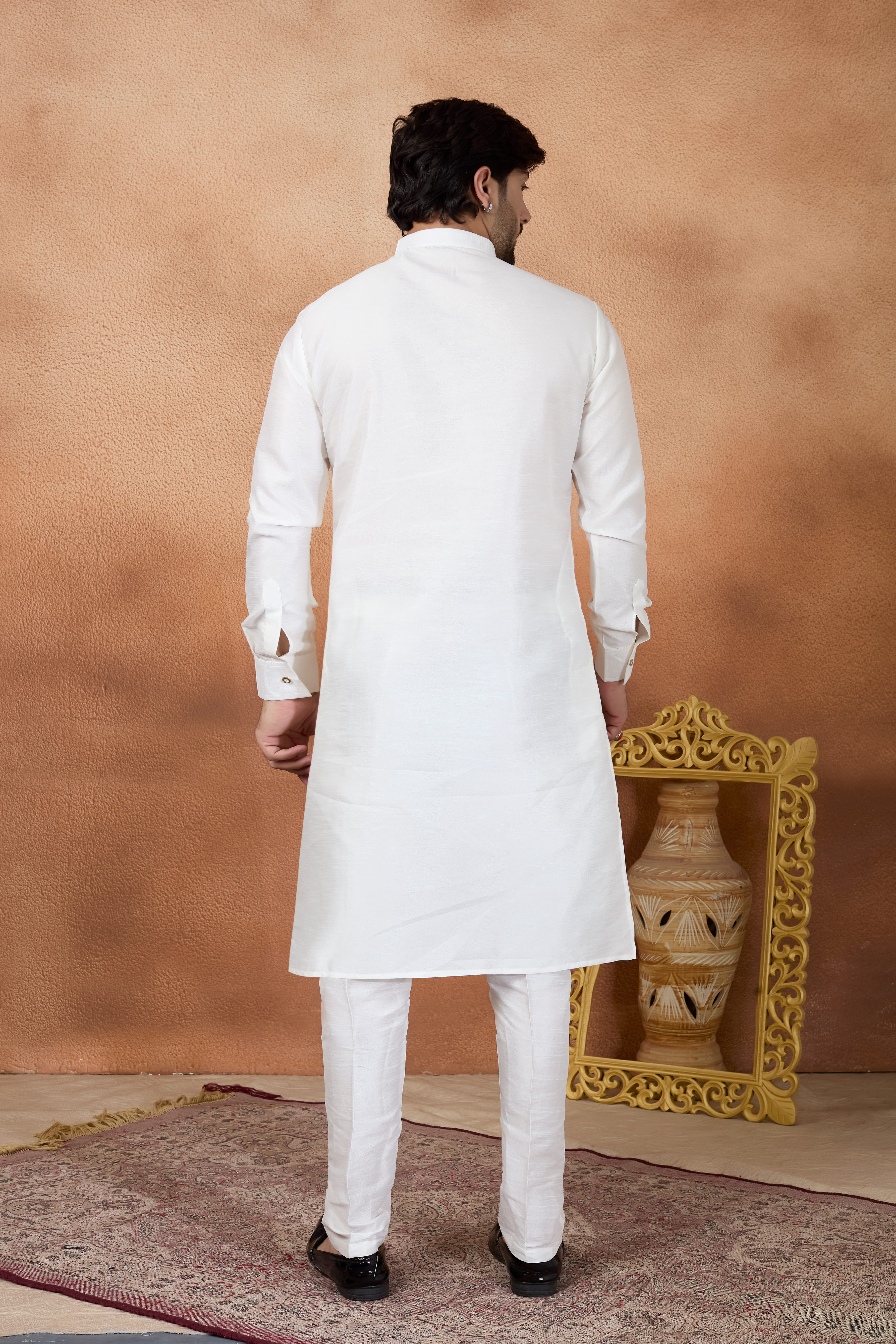 Sumi 4453 To 4455 Art Silk Pintux Work  Kurta Pajama Collection 