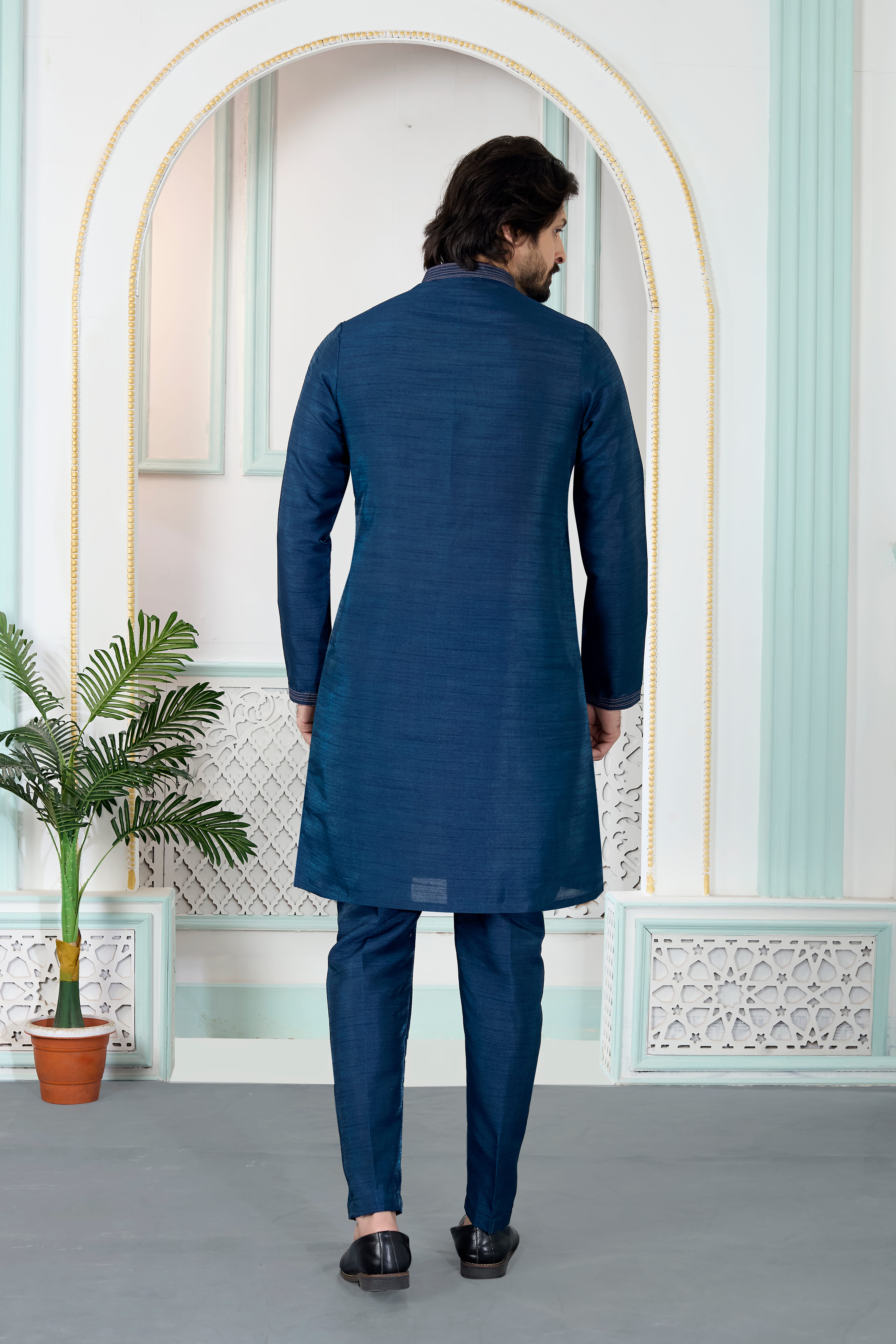 Sumi 4453 To 4455 Art Silk Pintux Work  Kurta Pajama Collection 