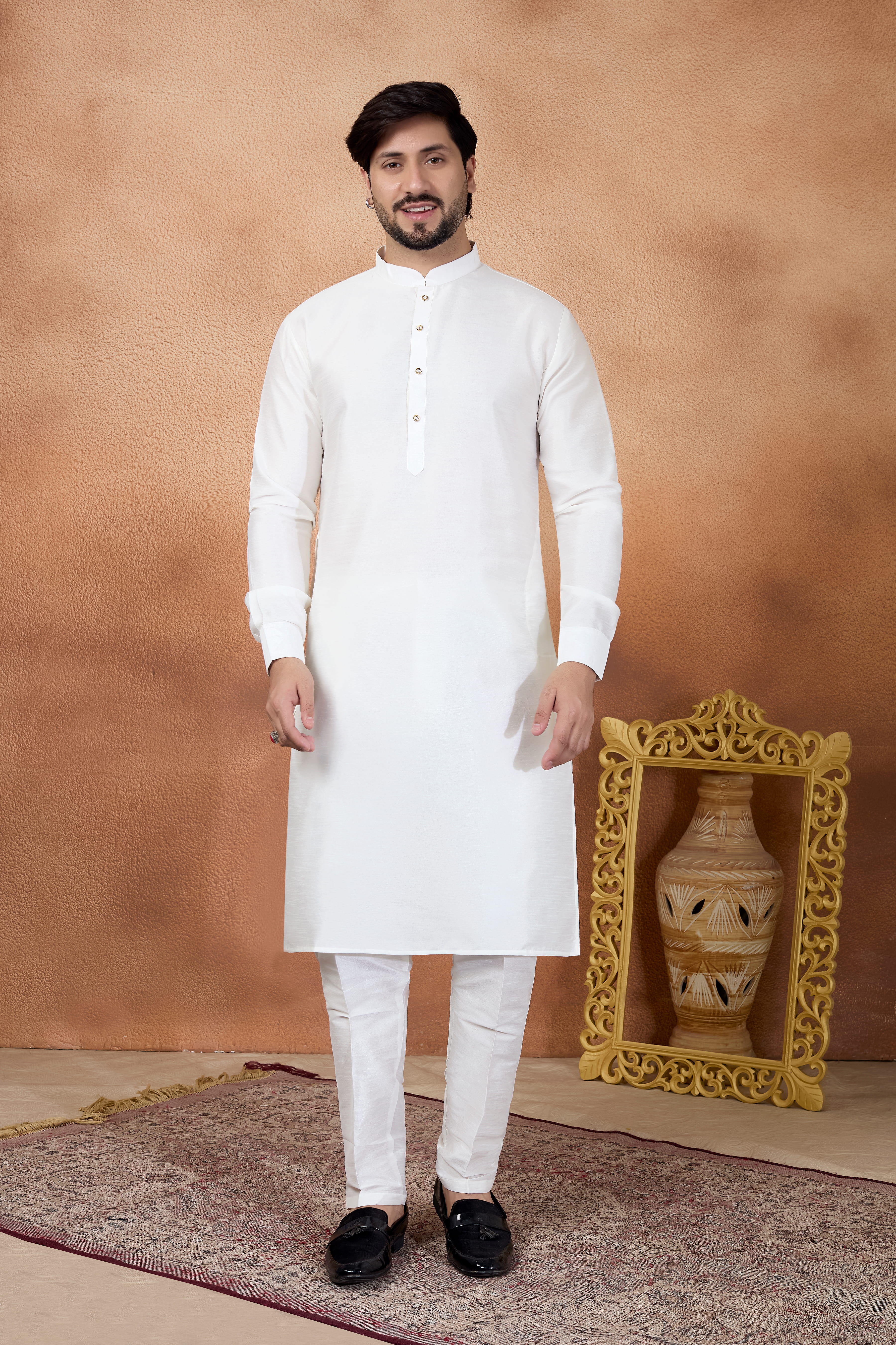 Sumi 4453 To 4455 Art Silk Pintux Work  Kurta Pajama Collection 