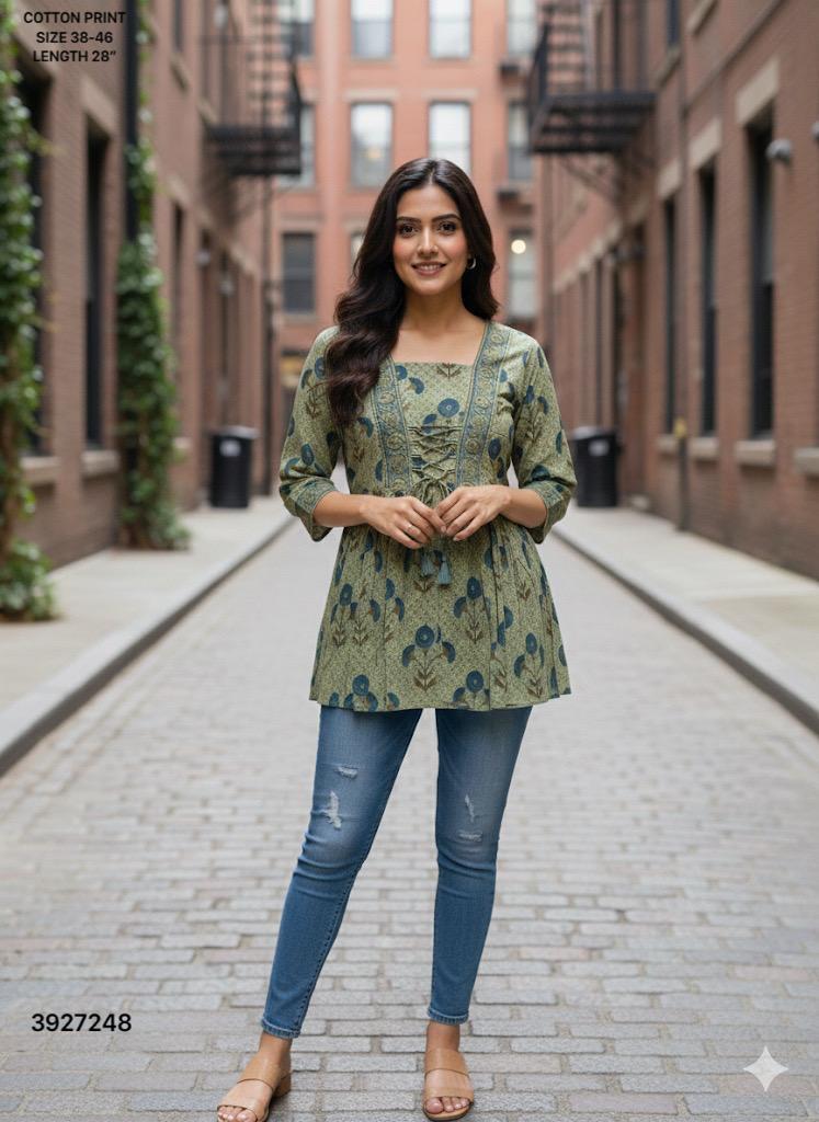 Naisha K 499 Vol 2 Printed Cotton Trendy Women Top Collection