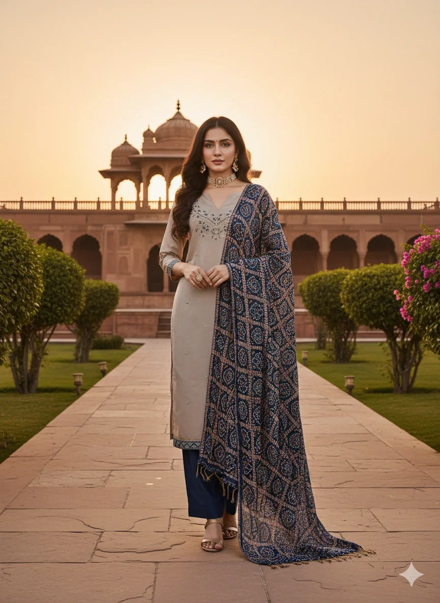 Rnx 5053 Zora Silk Thread Work Dress Material Collection