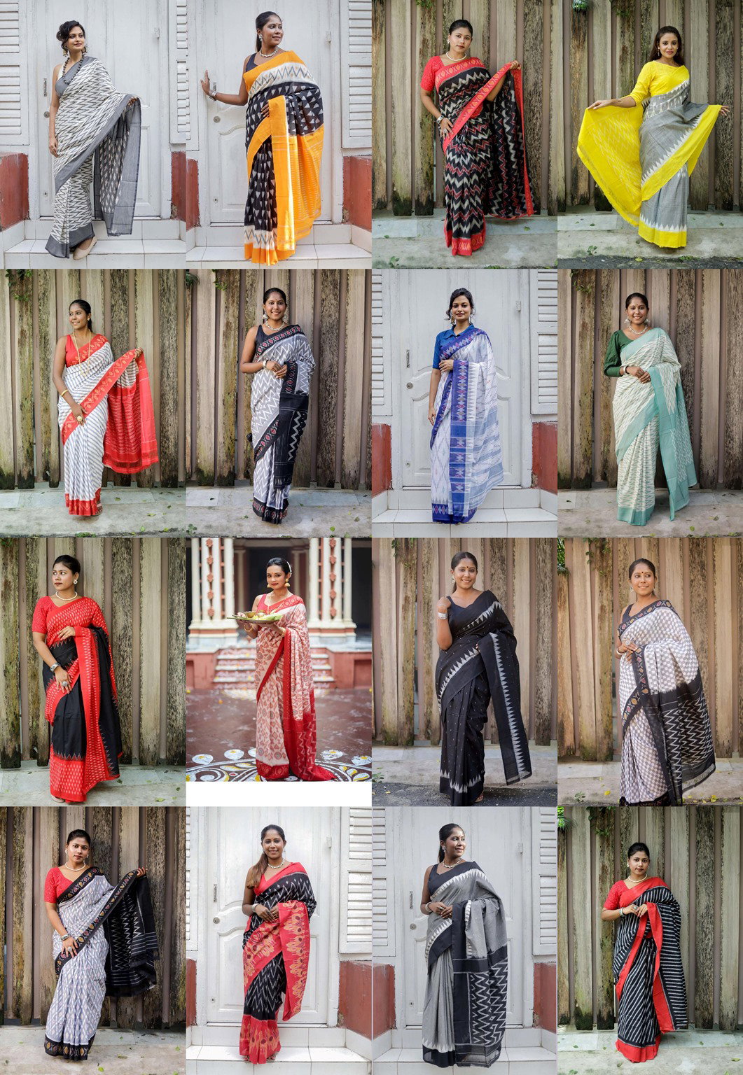Scmg Shweta Linen Woven Ikkat Saree Collection