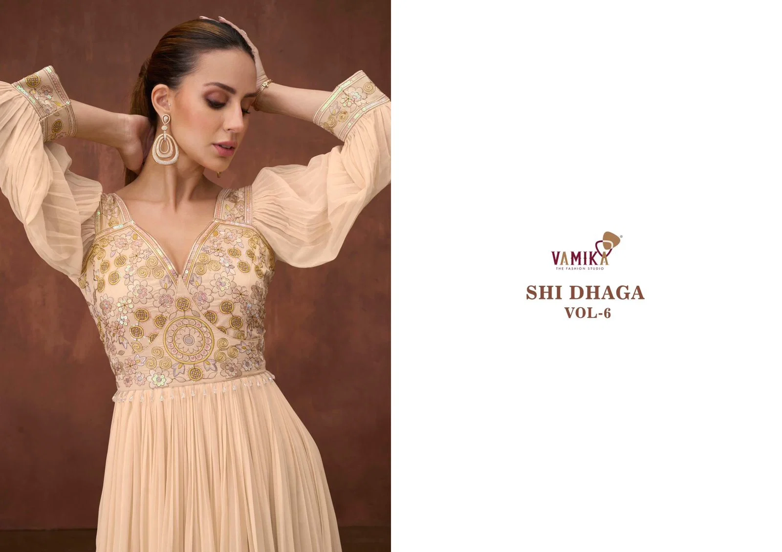 Vamika Shi Daga Vol 6 Viscose Georgette With Embroidery Gown Collection