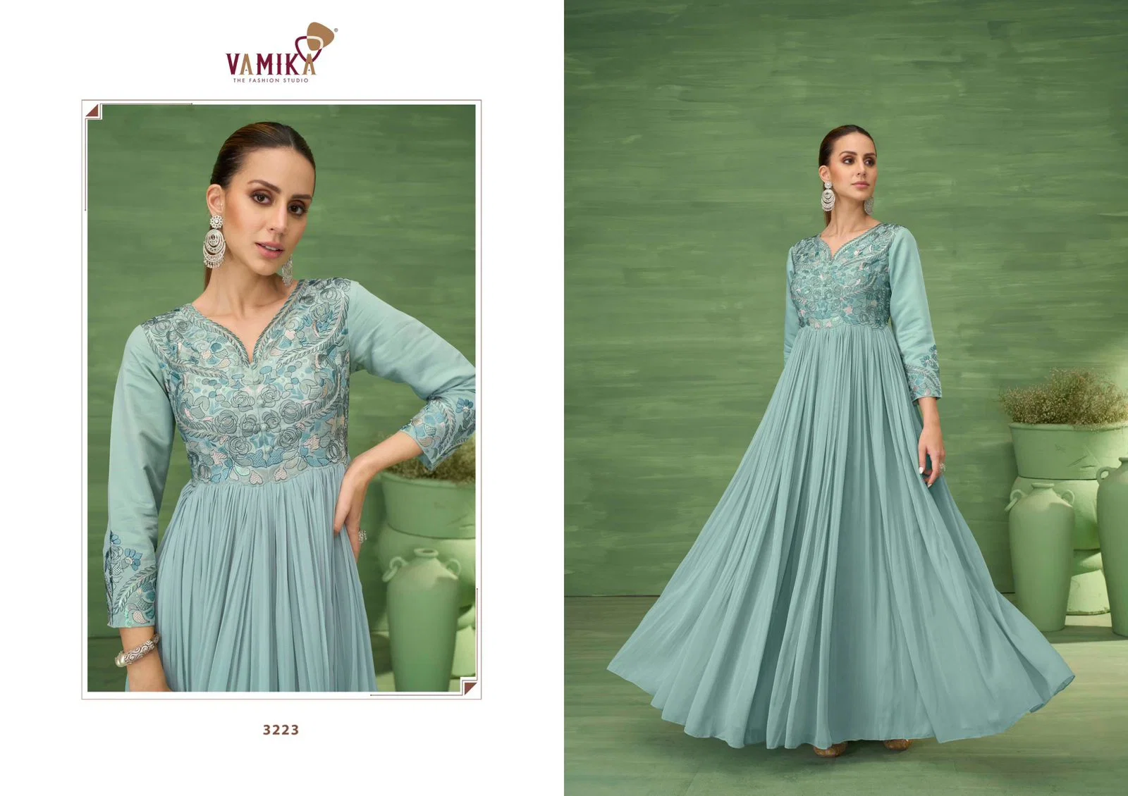 Vamika Shi Daga Vol 6 Viscose Georgette With Embroidery Gown Collection