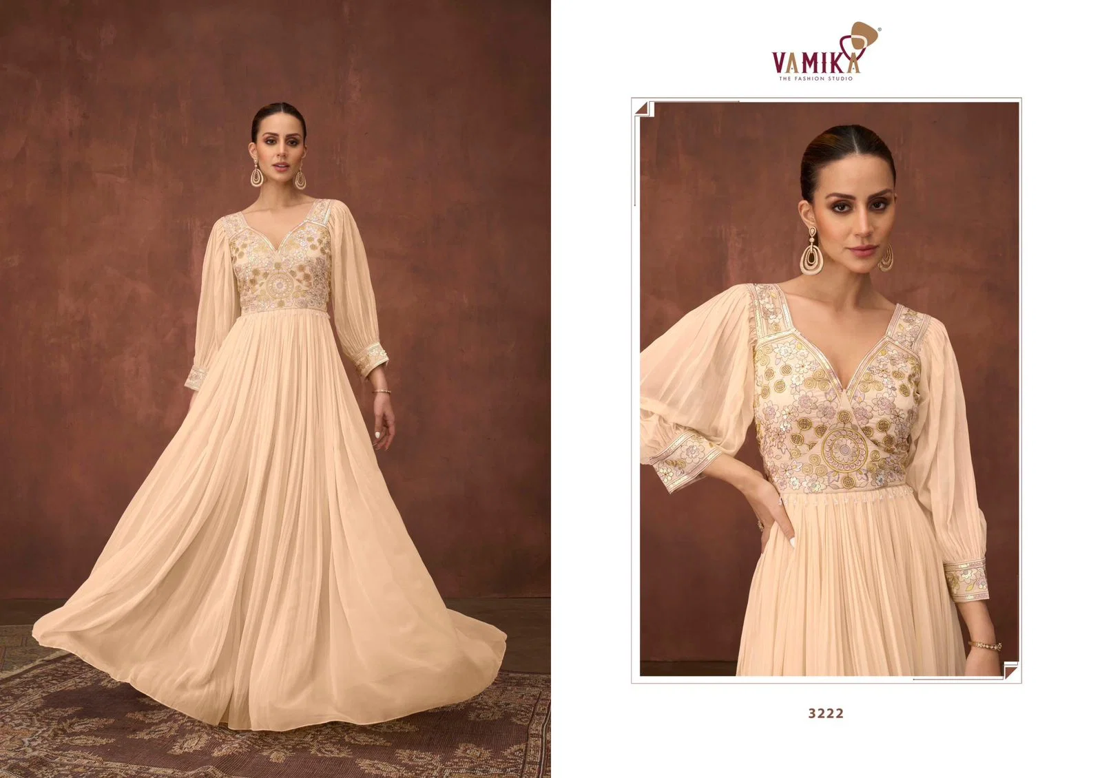 Vamika Shi Daga Vol 6 Viscose Georgette With Embroidery Gown Collection