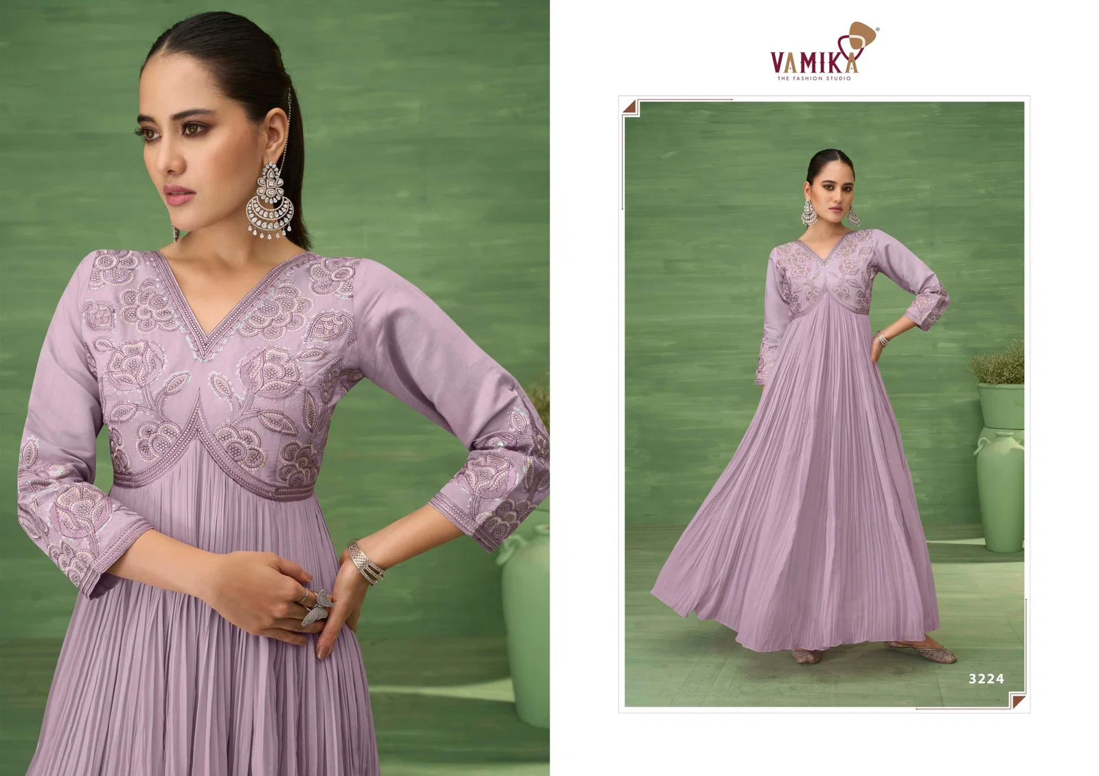 Vamika Shi Daga Vol 6 Viscose Georgette With Embroidery Gown Collection