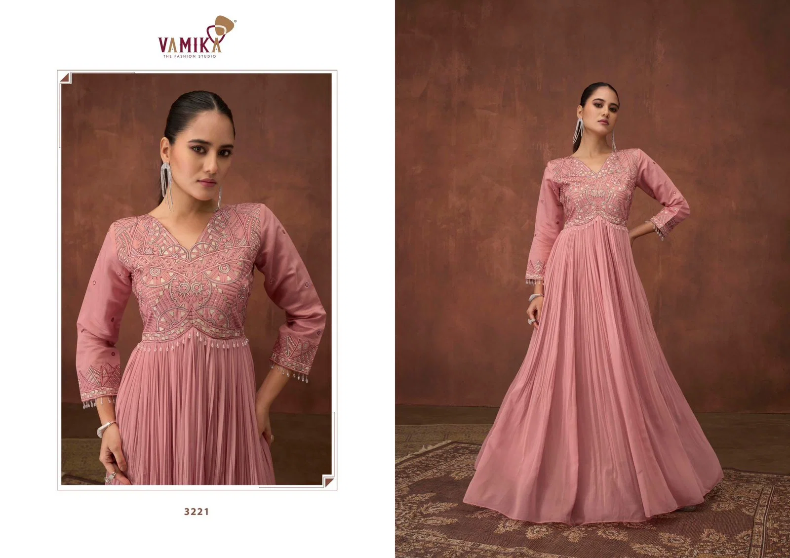 Vamika Shi Daga Vol 6 Viscose Georgette With Embroidery Gown Collection