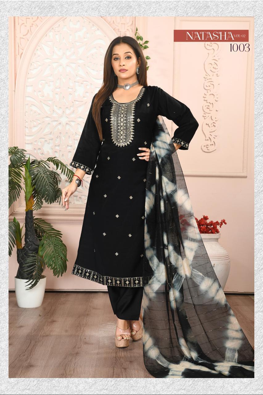Natasha Vol 2 Vatican Kurti Pant And Dupatta Collection
