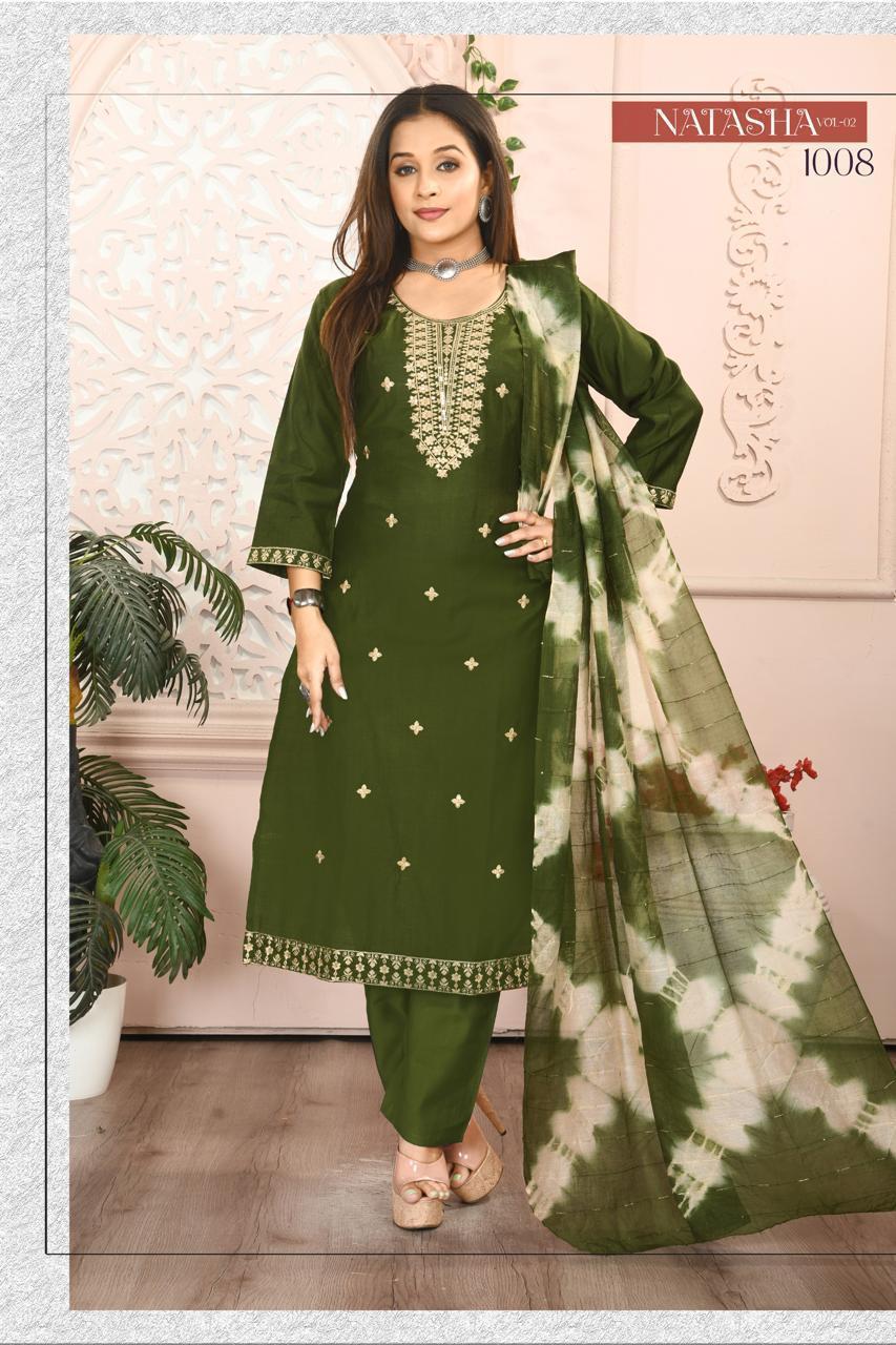 Natasha Vol 2 Vatican Kurti Pant And Dupatta Collection