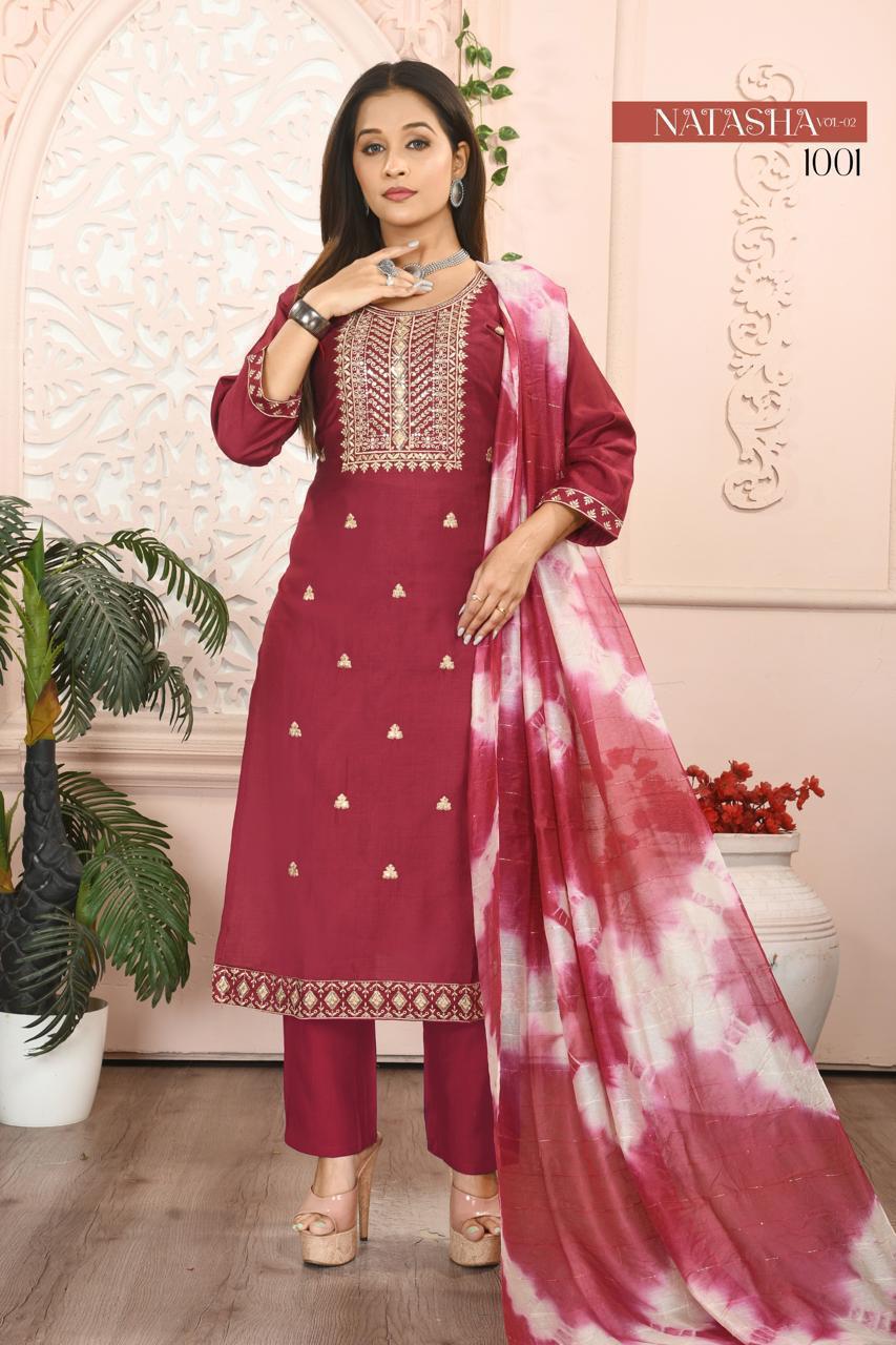 Natasha Vol 2 Vatican Kurti Pant And Dupatta Collection