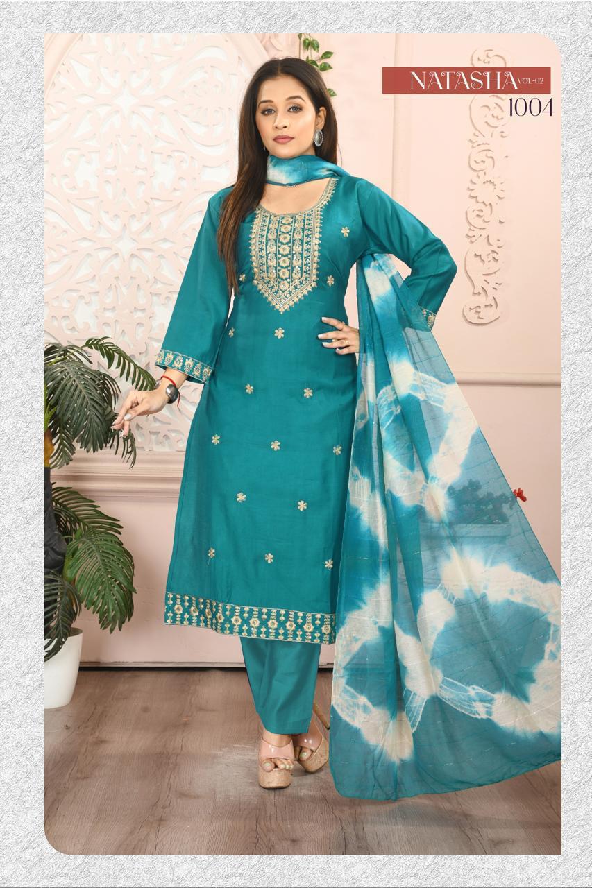 Natasha Vol 2 Vatican Kurti Pant And Dupatta Collection