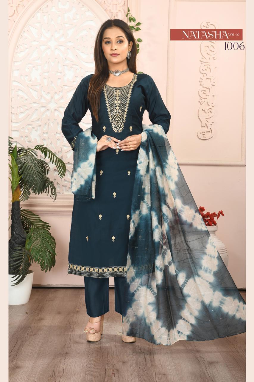 Natasha Vol 2 Vatican Kurti Pant And Dupatta Collection
