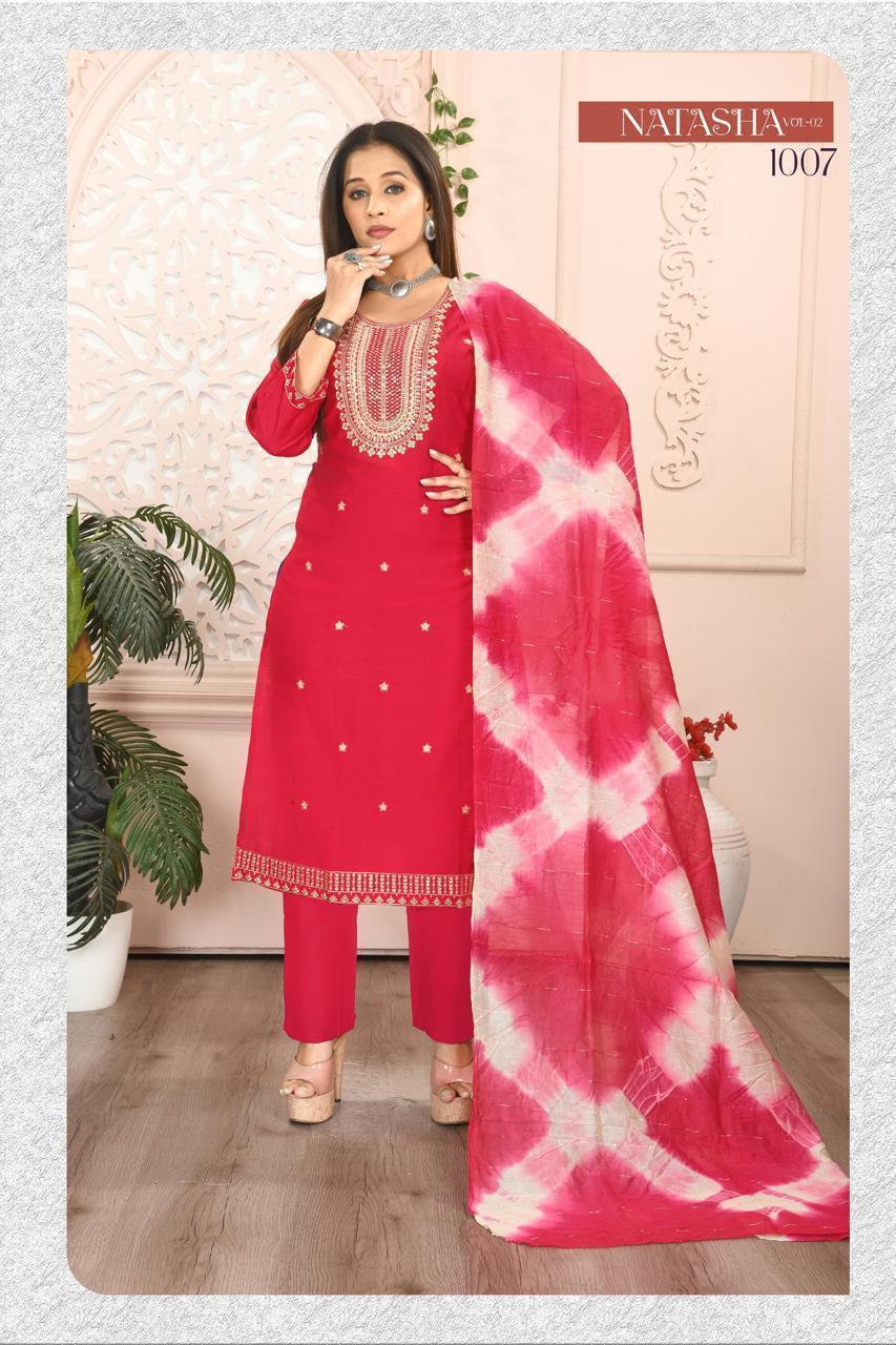 Natasha Vol 2 Vatican Kurti Pant And Dupatta Collection