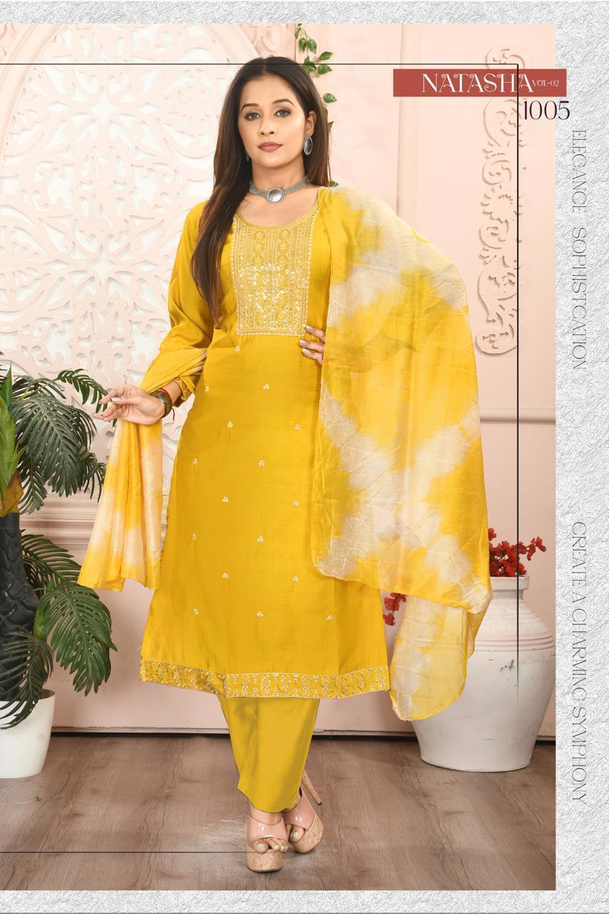 Natasha Vol 2 Vatican Kurti Pant And Dupatta Collection