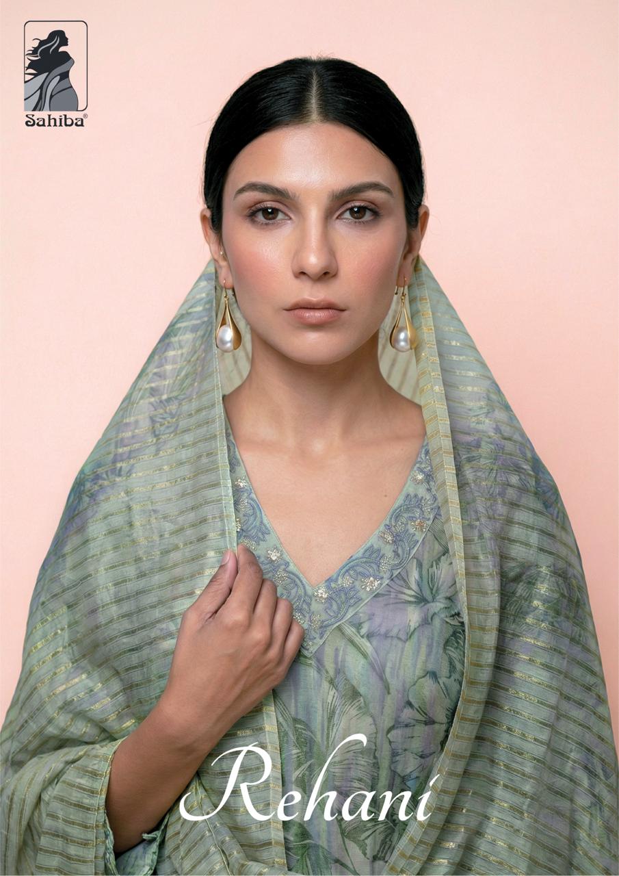 Sahiba Rehani Muslin Silk Digital Print With Handwork Salwar Kameez