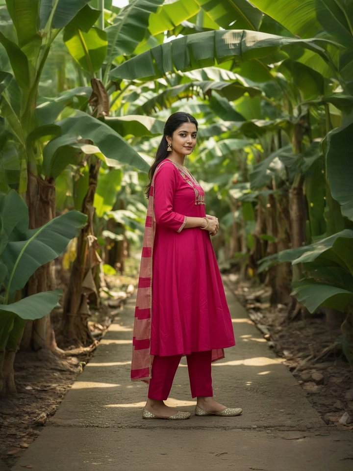 Navya Kurti 206 Party Wear Embroidery Worked Silk Blend Kurti with Pant and Dupatta Set