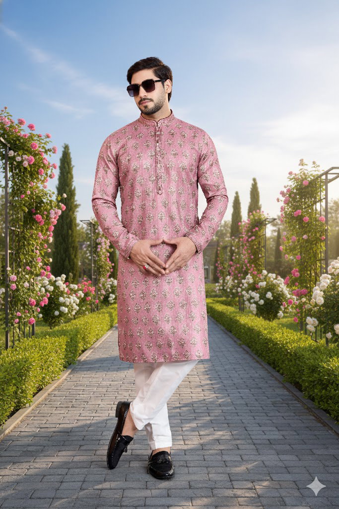 Sumi 4467 To 4469 Emroidiry On Art Silk Kurta Pajama Collection 