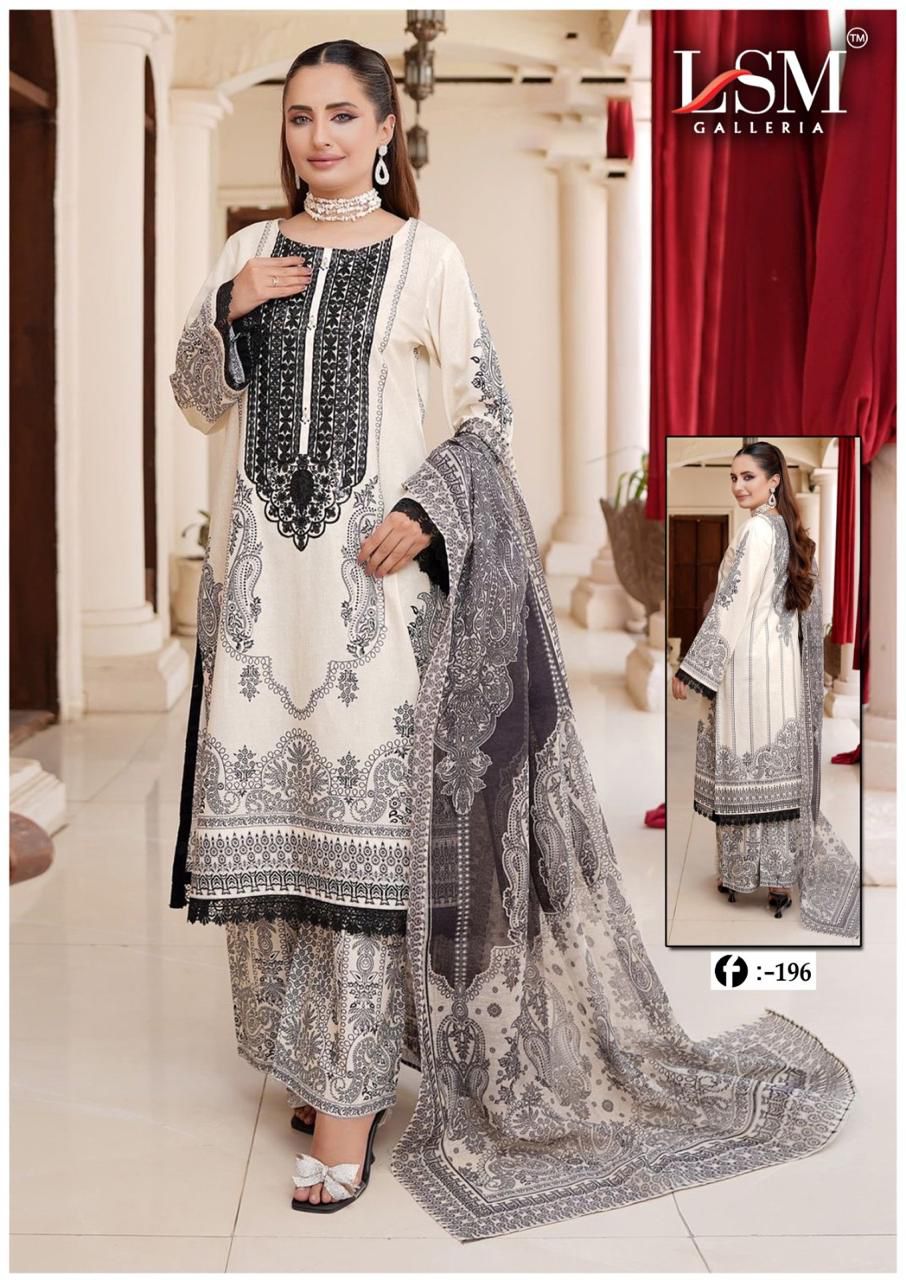 Lsm Firdous Queen Vol 19 Lawn Cotton Dress Material Collection Full Catalog available at wholesale rate.