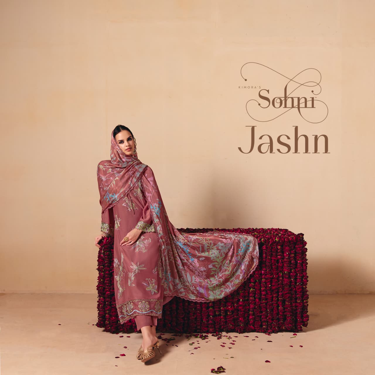 Kimora Sohni Jashn Muslin With Embroidery Designer Salwar Kameez