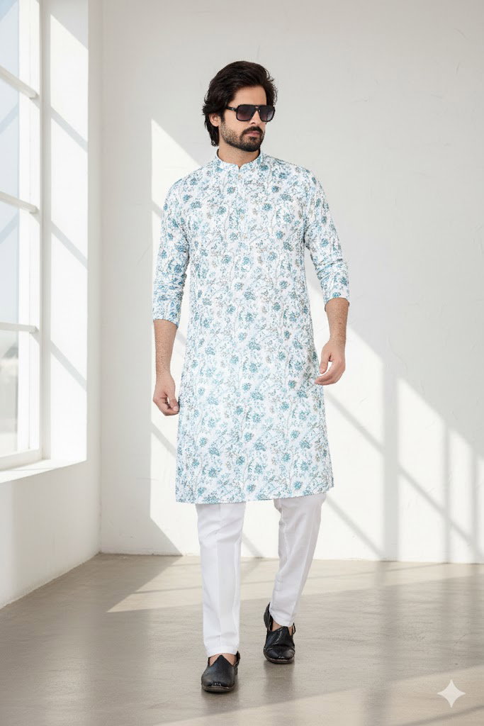 Sumi 4471 To 4073 Digital Print On Art Silk Kurta Pazama Collection 