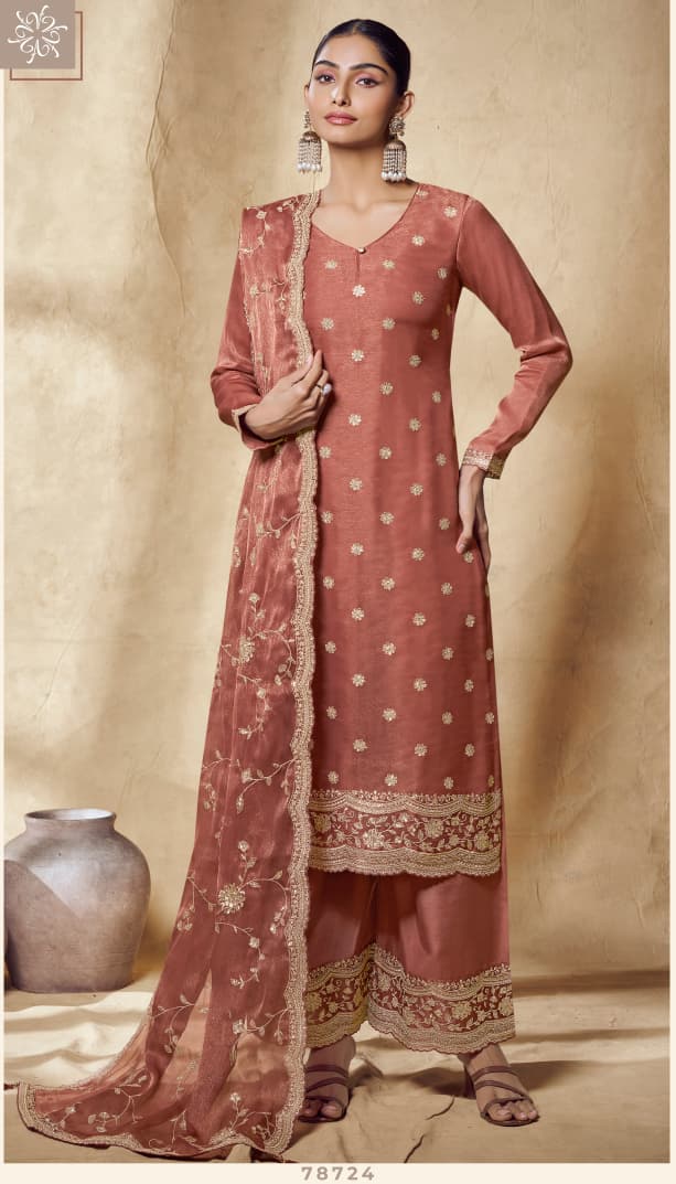 Vinay Kuleesh Gemiiny Silk With Embroidered Designer Salwar Kameez