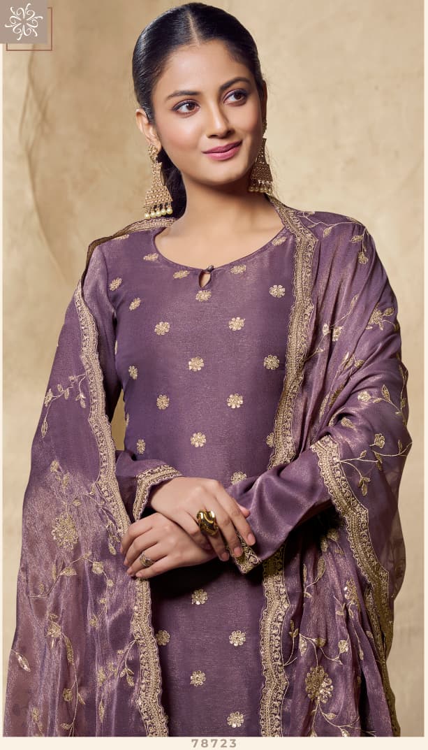 Vinay Kuleesh Gemiiny Silk With Embroidered Designer Salwar Kameez