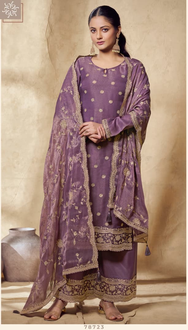 Vinay Kuleesh Gemiiny Silk With Embroidered Designer Salwar Kameez