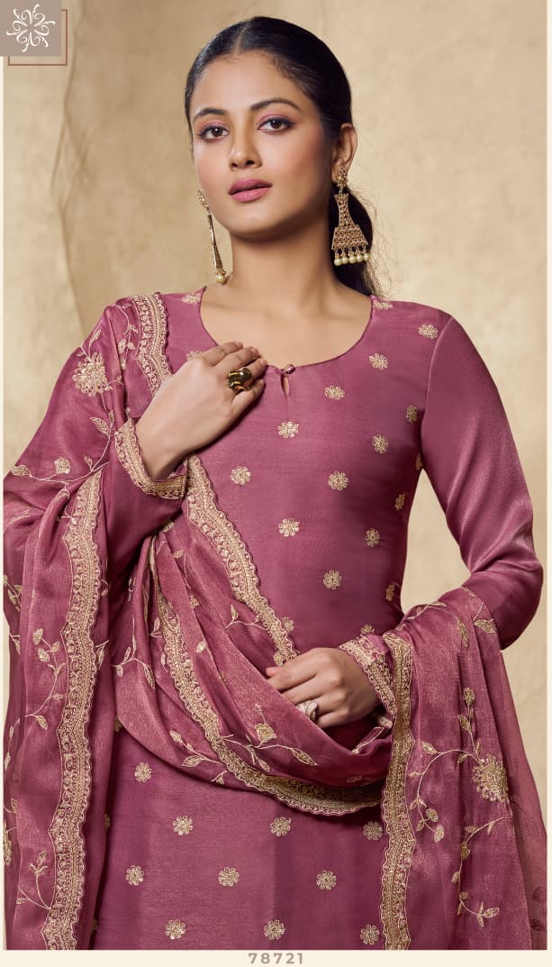 Vinay Kuleesh Gemiiny Silk With Embroidered Designer Salwar Kameez