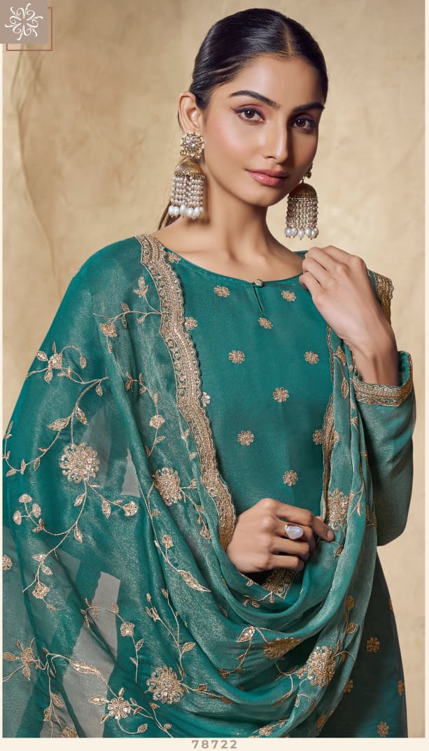 Vinay Kuleesh Gemiiny Silk With Embroidered Designer Salwar Kameez