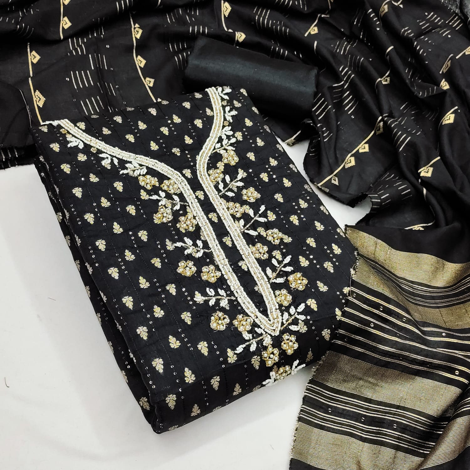 Designer Saheeli Chanderi Zakard Crosset Dress Material Collection 