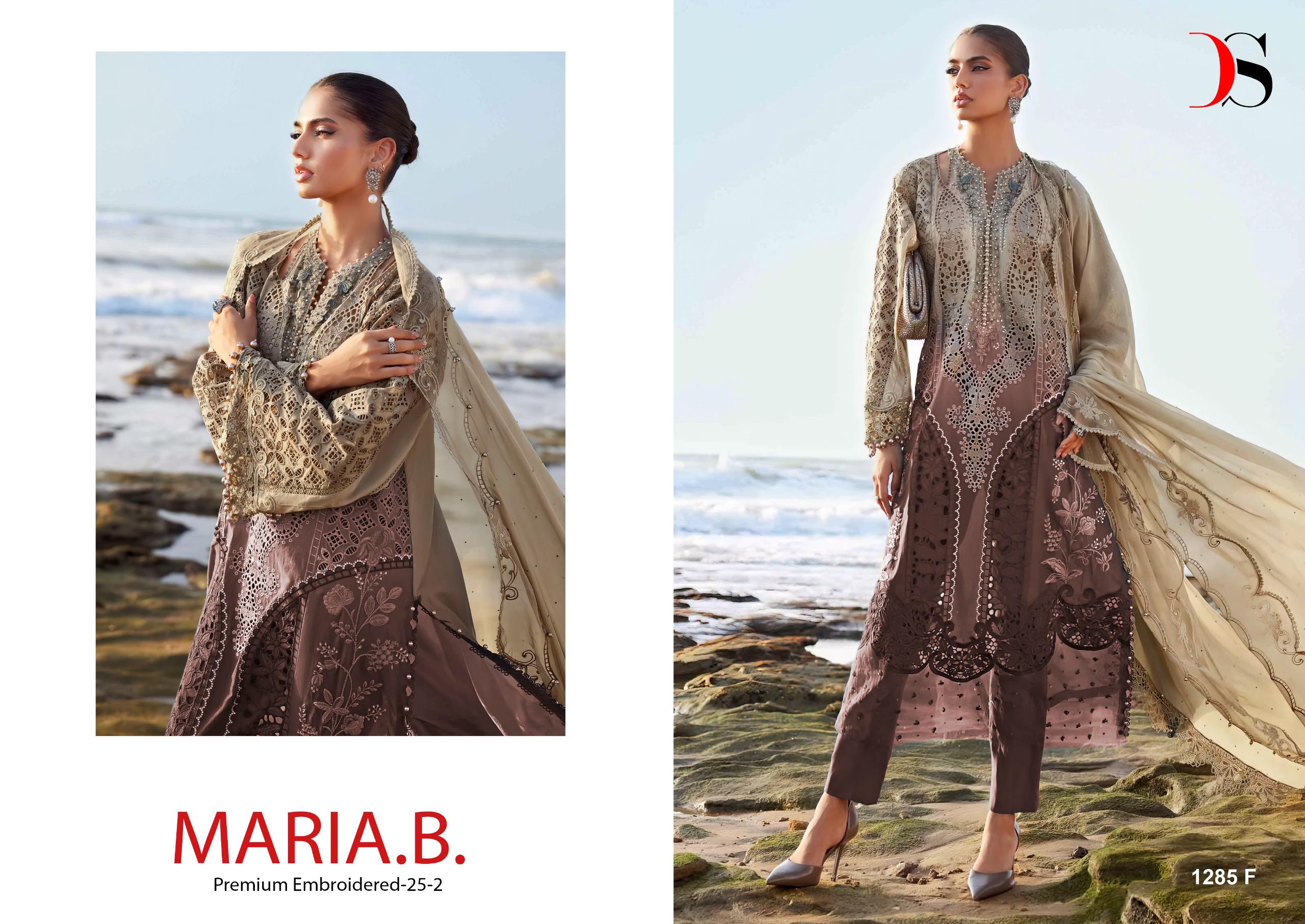 Deepsy Maria B 1285 E To H Cotton With Embroidery Pakistani Salwar Kameez