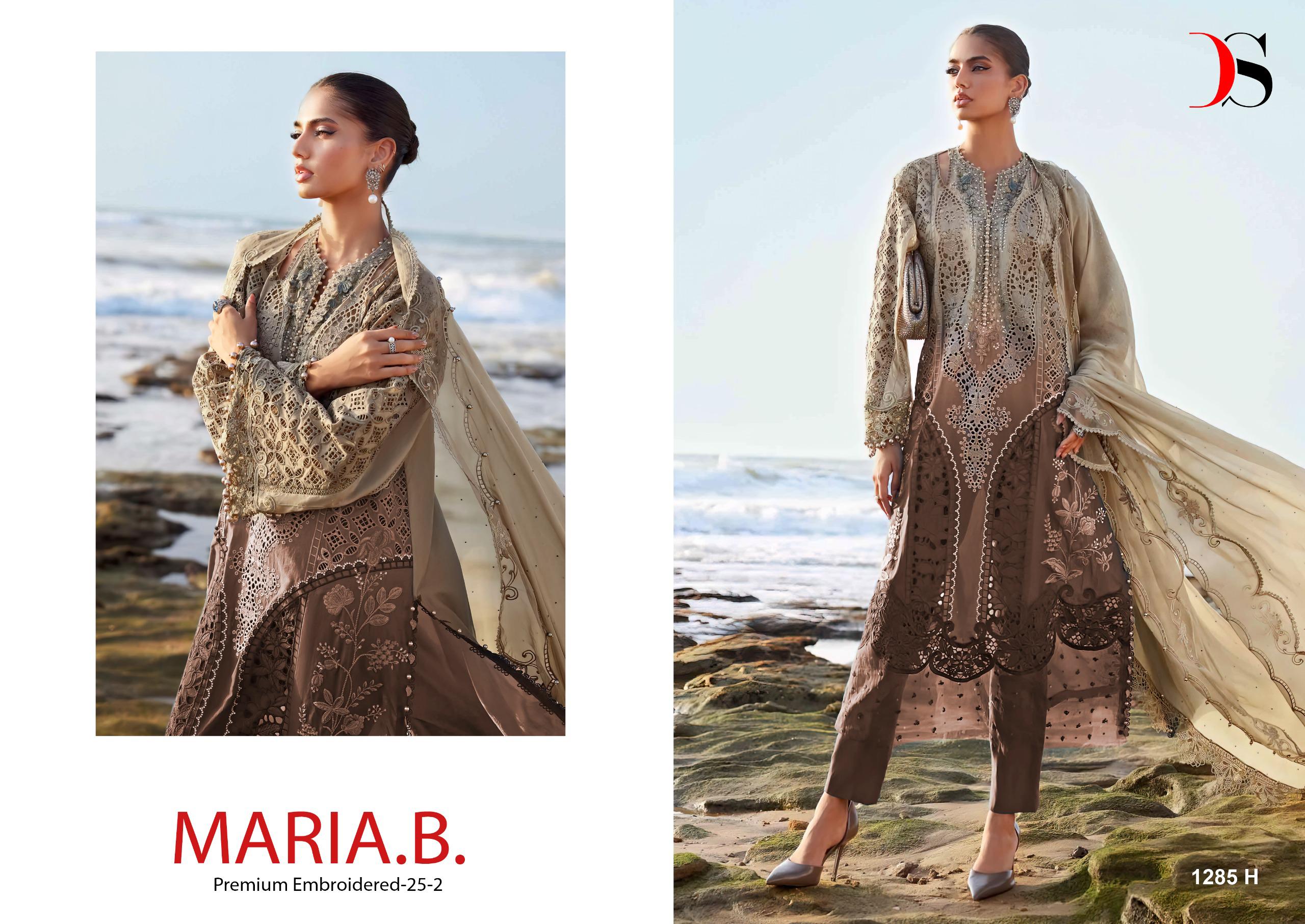 Deepsy Maria B 1285 E To H Cotton With Embroidery Pakistani Salwar Kameez
