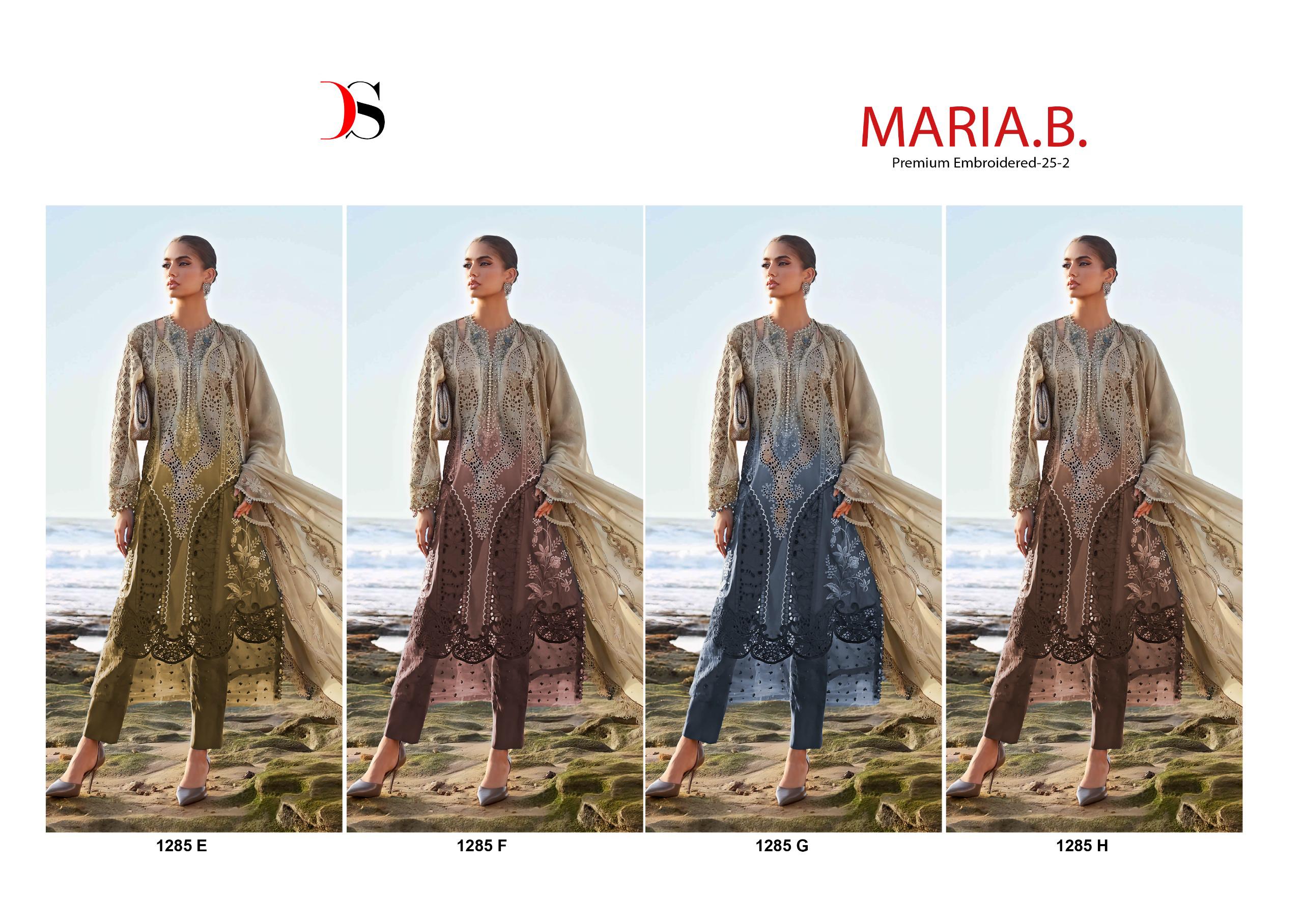 Deepsy Maria B 1285 E To H Cotton With Embroidery Pakistani Salwar Kameez