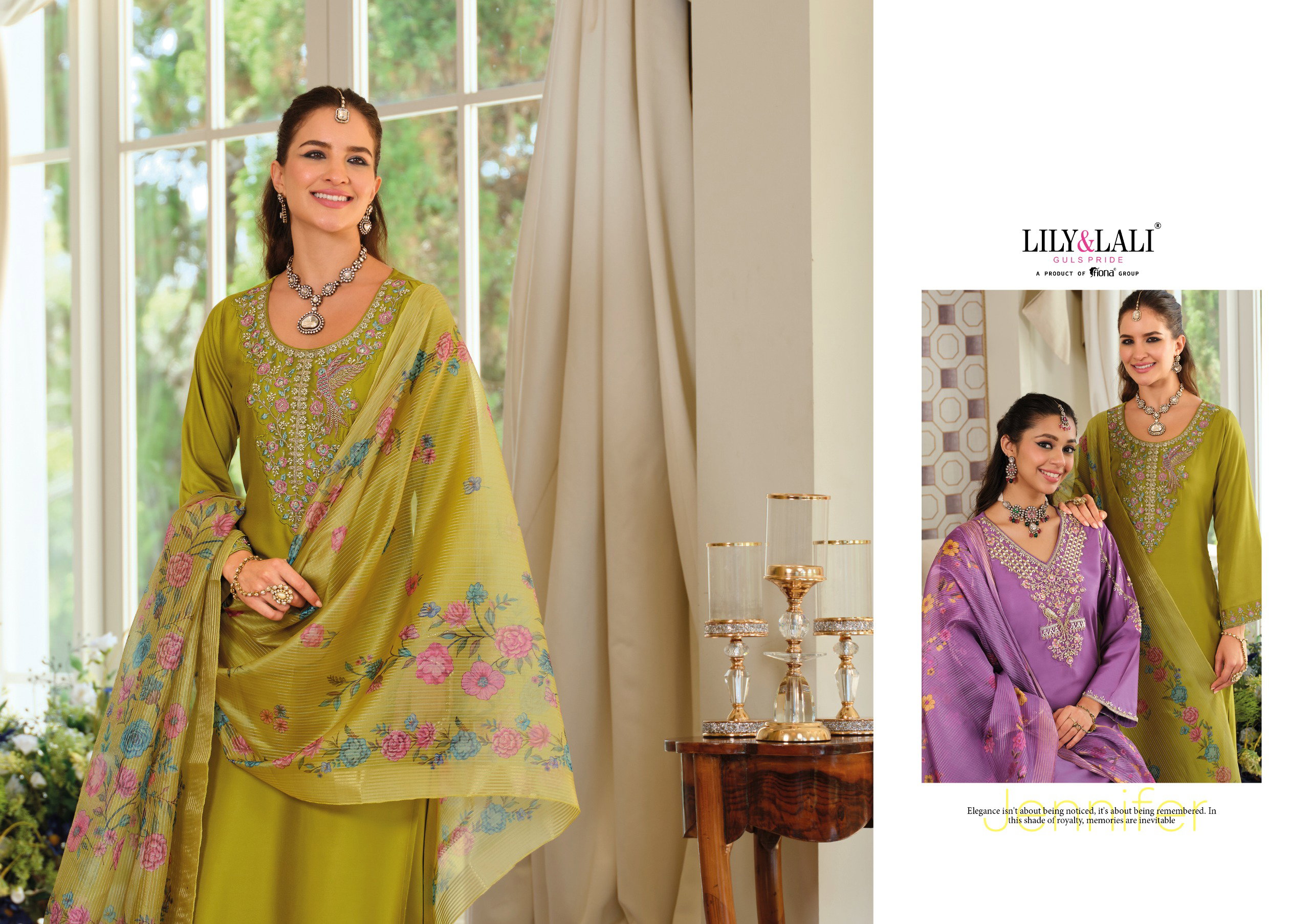 Lily And Lali Jennifer Pure Viscose Gaji Silk Hand Work Kurti Bottom With Dupatta