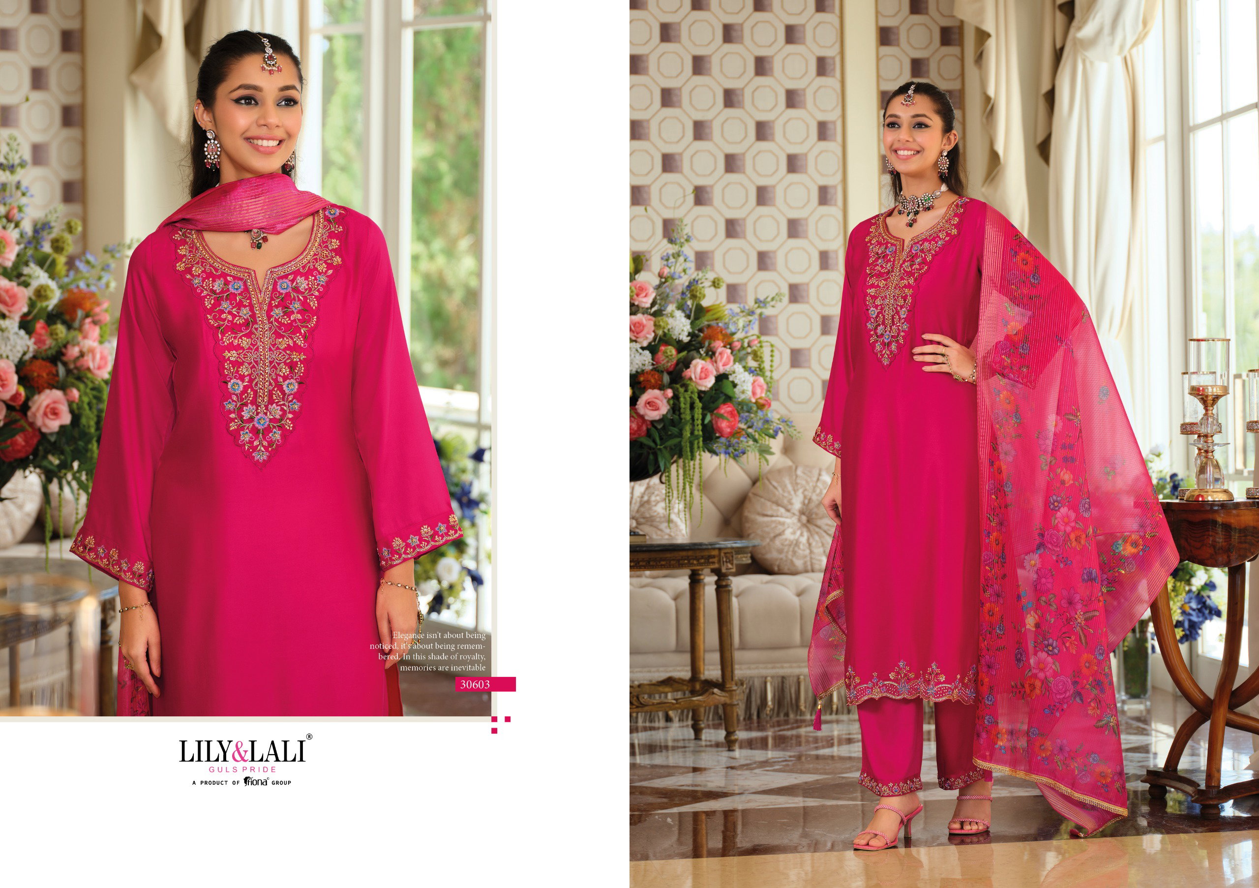 Lily And Lali Jennifer Pure Viscose Gaji Silk Hand Work Kurti Bottom With Dupatta
